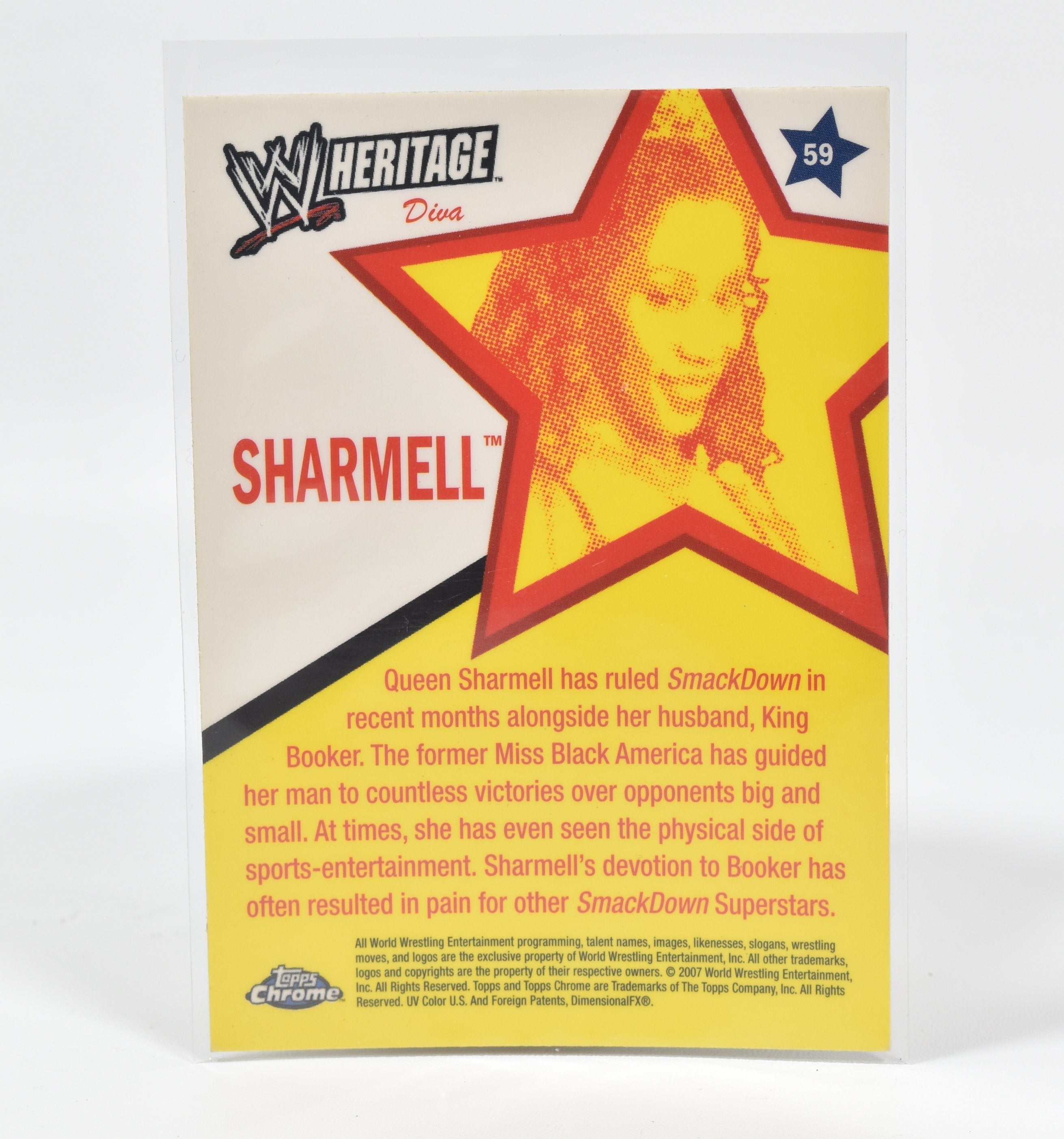 Divas Sharmell Topps Chrome Wrestling card 2007 Superstar Card Heritage 59