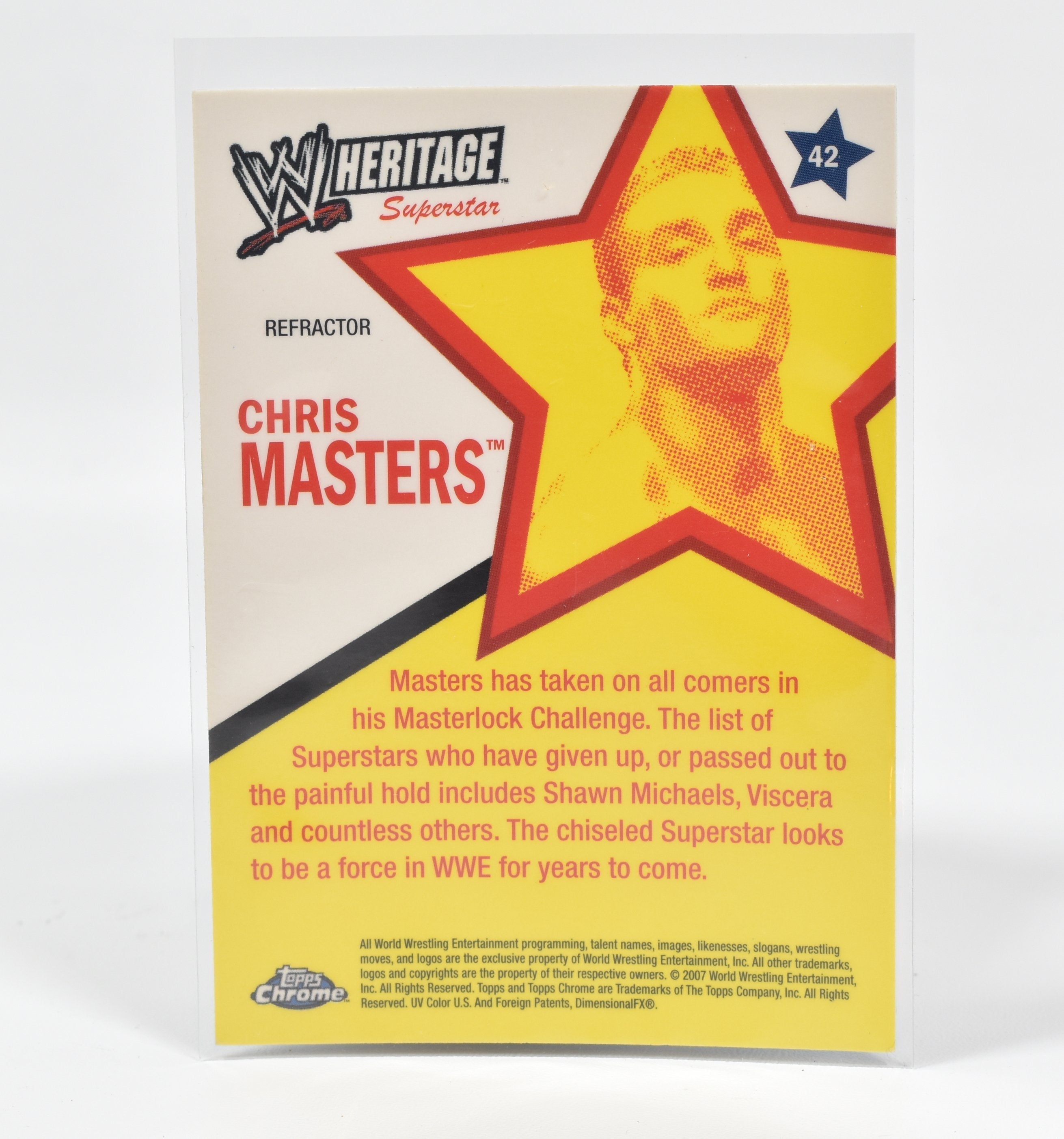 Chris Masters Topps Chrome Wrestling card 2007 Superstar Card Heritage 42
