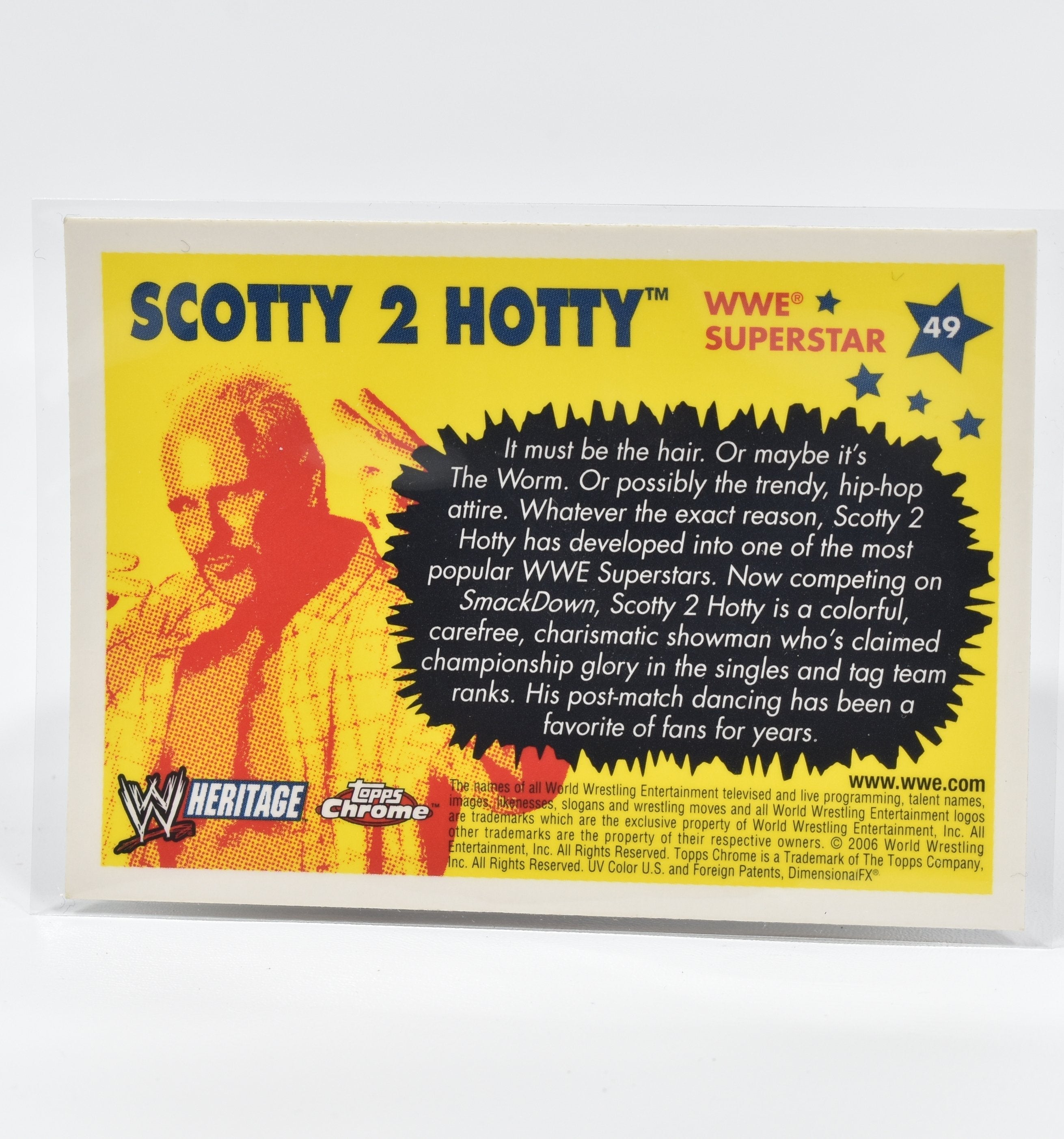 Scotty 2 hotty Topps Chrome Wrestling card 2007 Superstar Card Heritage 49