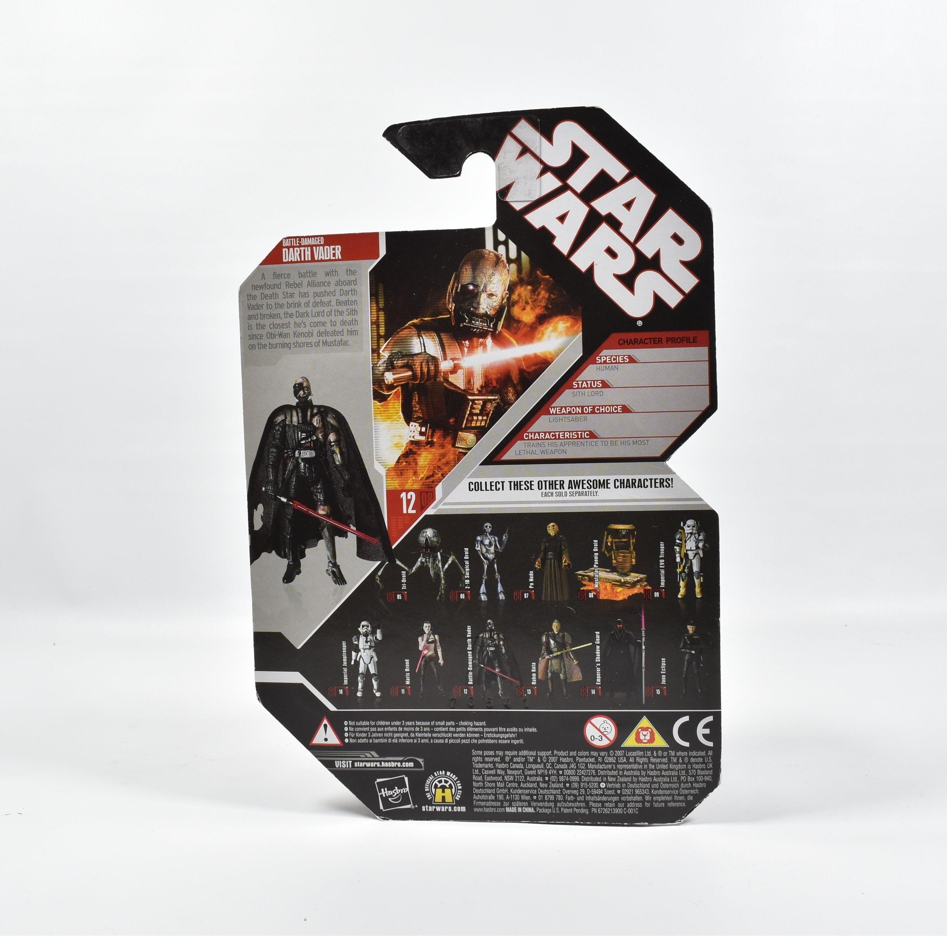 Battle Damaged Darth Vader Star Wars Action Figure 2007 Hasbro NEW