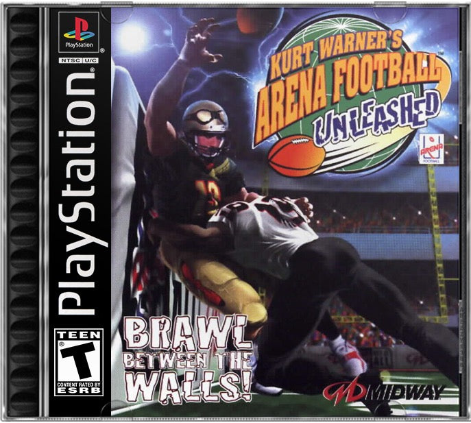 Kurt Warner's Arena Football Unleashed PS1 Sony Playstation 1 Used Video Game