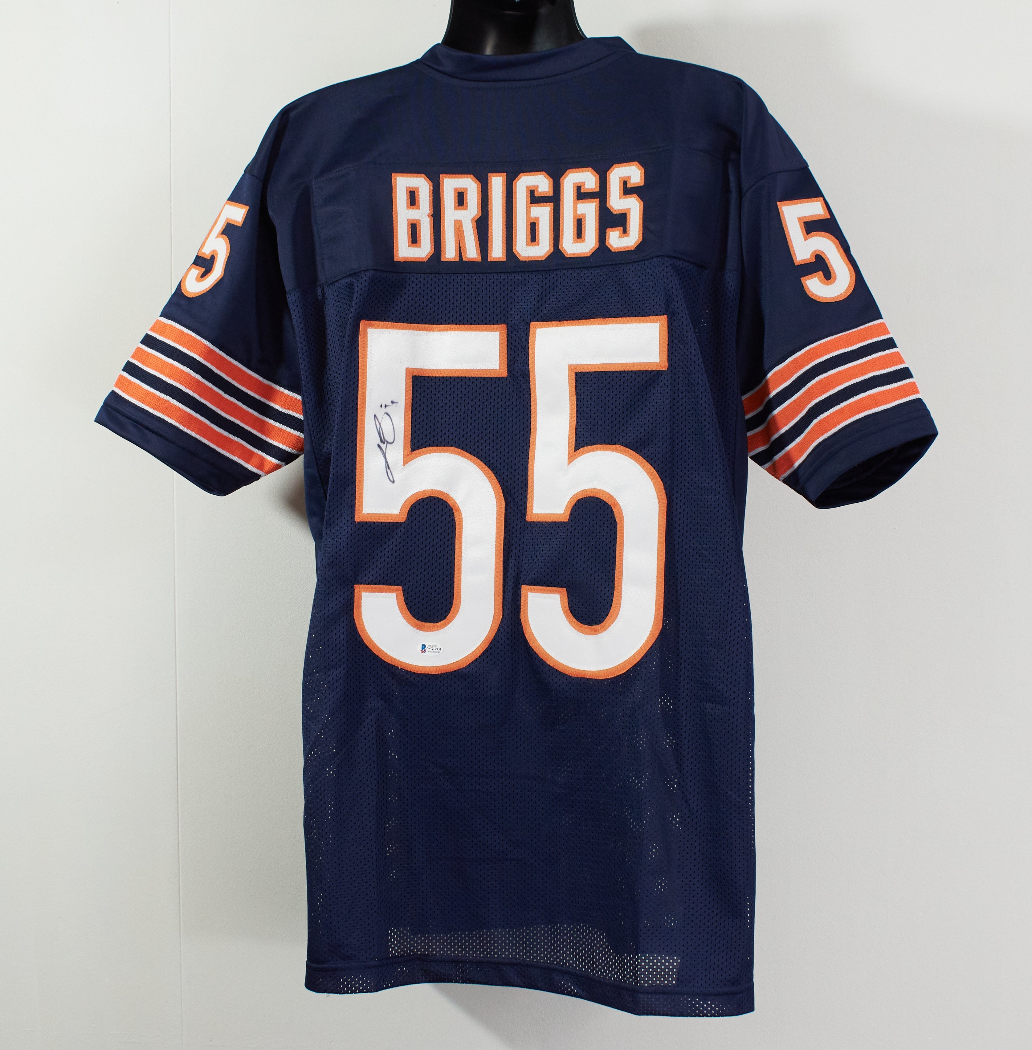 Lance Briggs Autographed Jersey W Coa Blue Chicago Bears Autographed Jersey