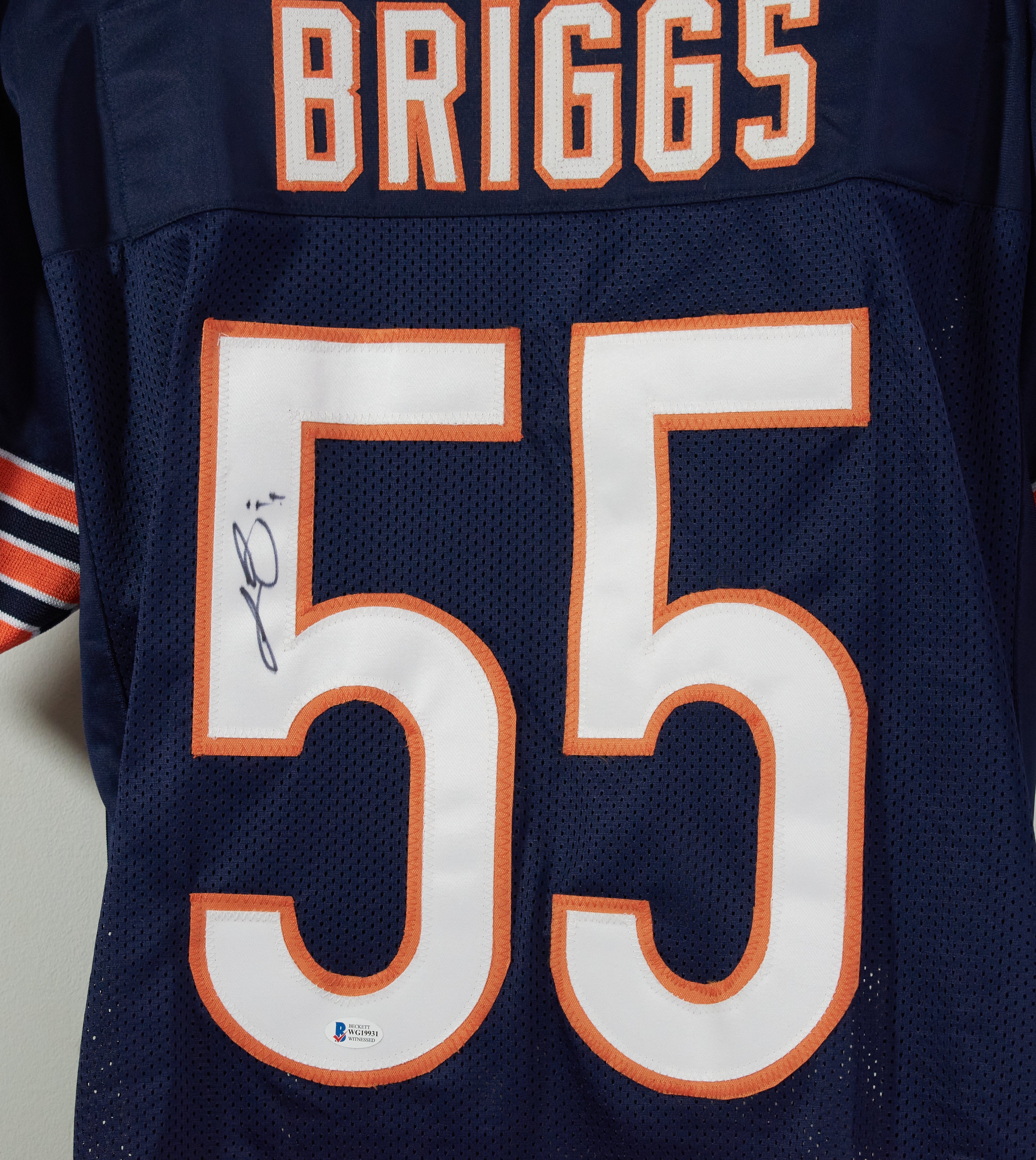 Lance Briggs Autographed Jersey W Coa Blue Chicago Bears Autographed Jersey