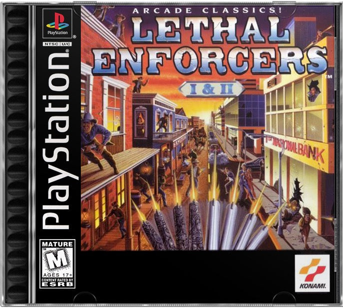 Lethal Enforcers I & II PS1 Sony Playstation 1 Used Video Game