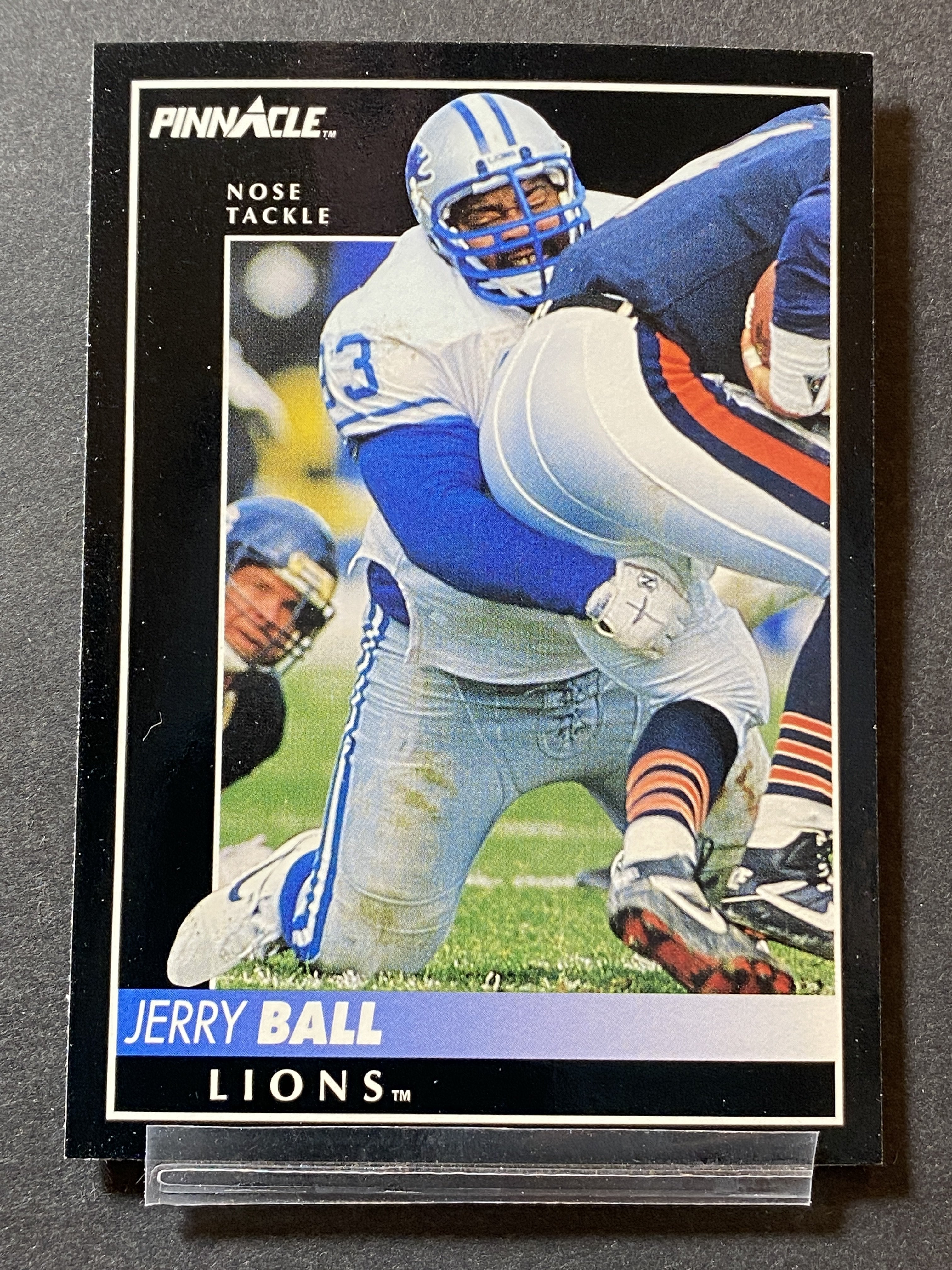 Jerry Ball 158 1992 Pinnacle Football Card Detroit Lions
