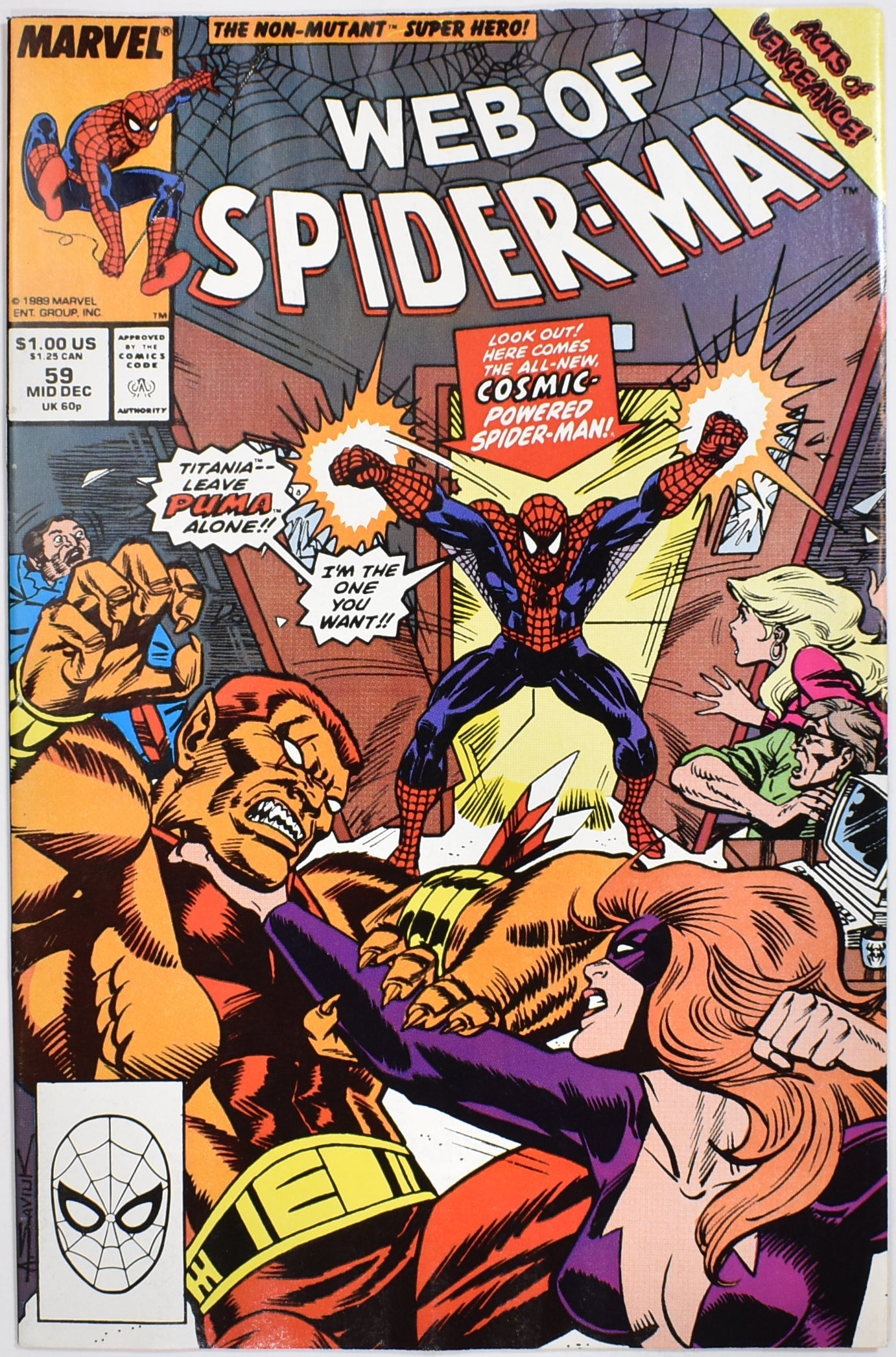 Web of Spider Man 59 Marvel Comics Comic Book