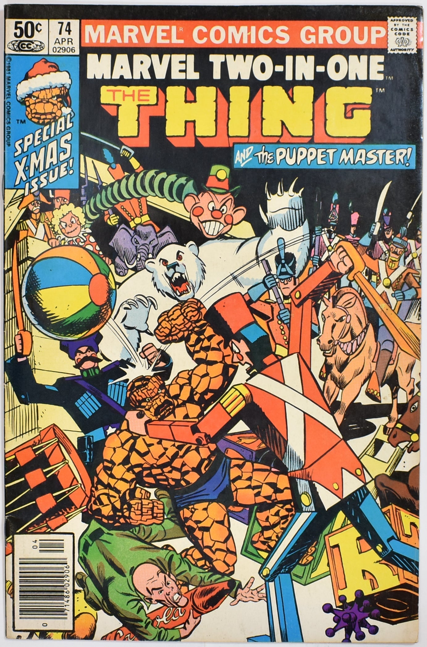 Marvel Two in on The Thing And the puppet master 74 APR Marvel Comic Books