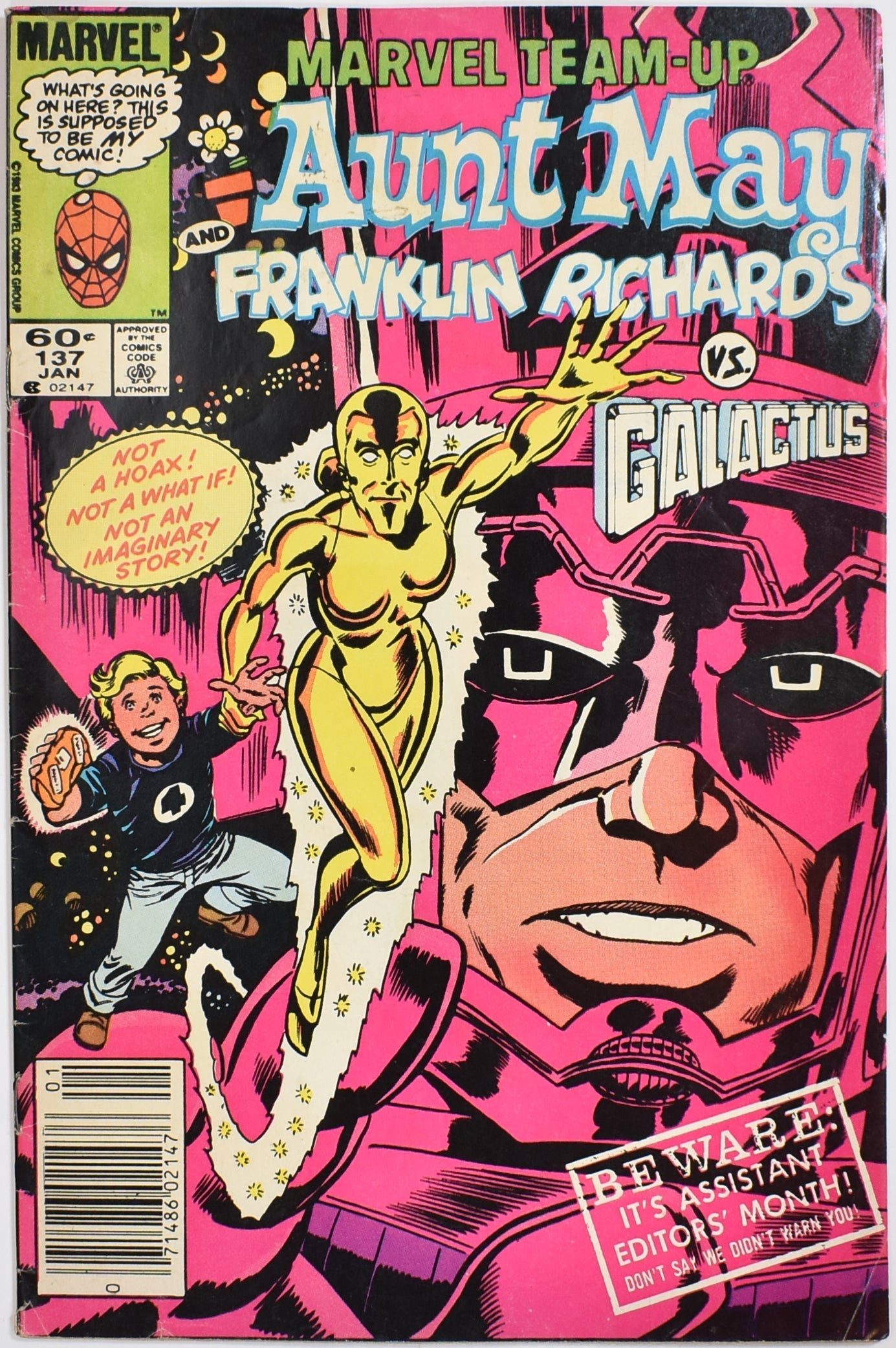 Aunt May Franklin Richards Cs Galactus 137 Comic Book