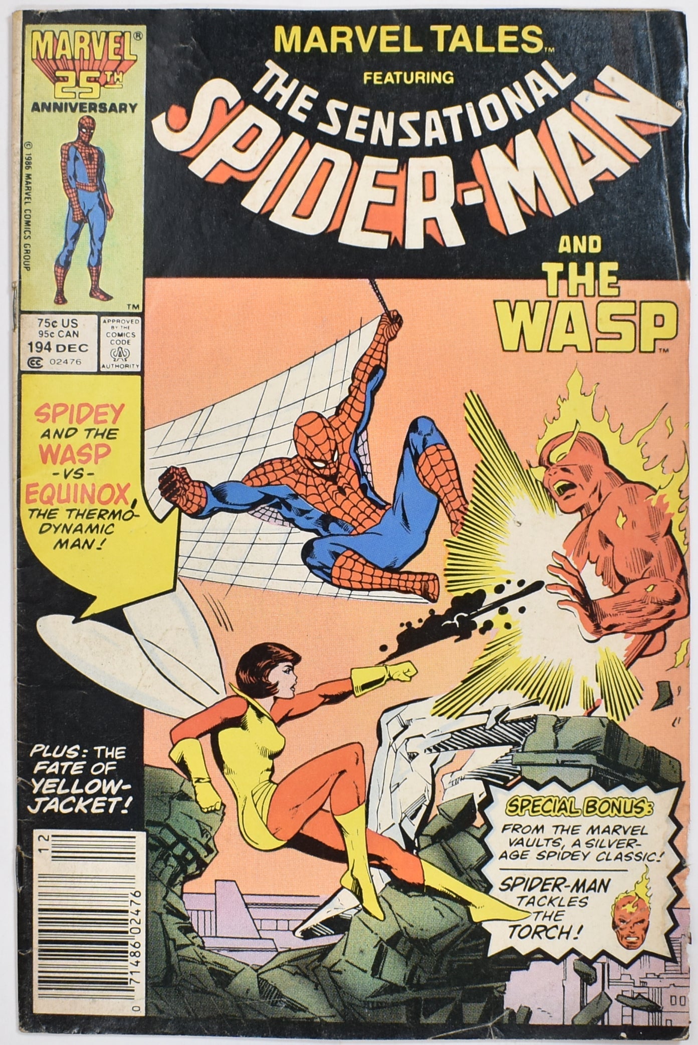 The Sensational Spider Man 194 Dec Marvel Tales Comic Book The Wasp