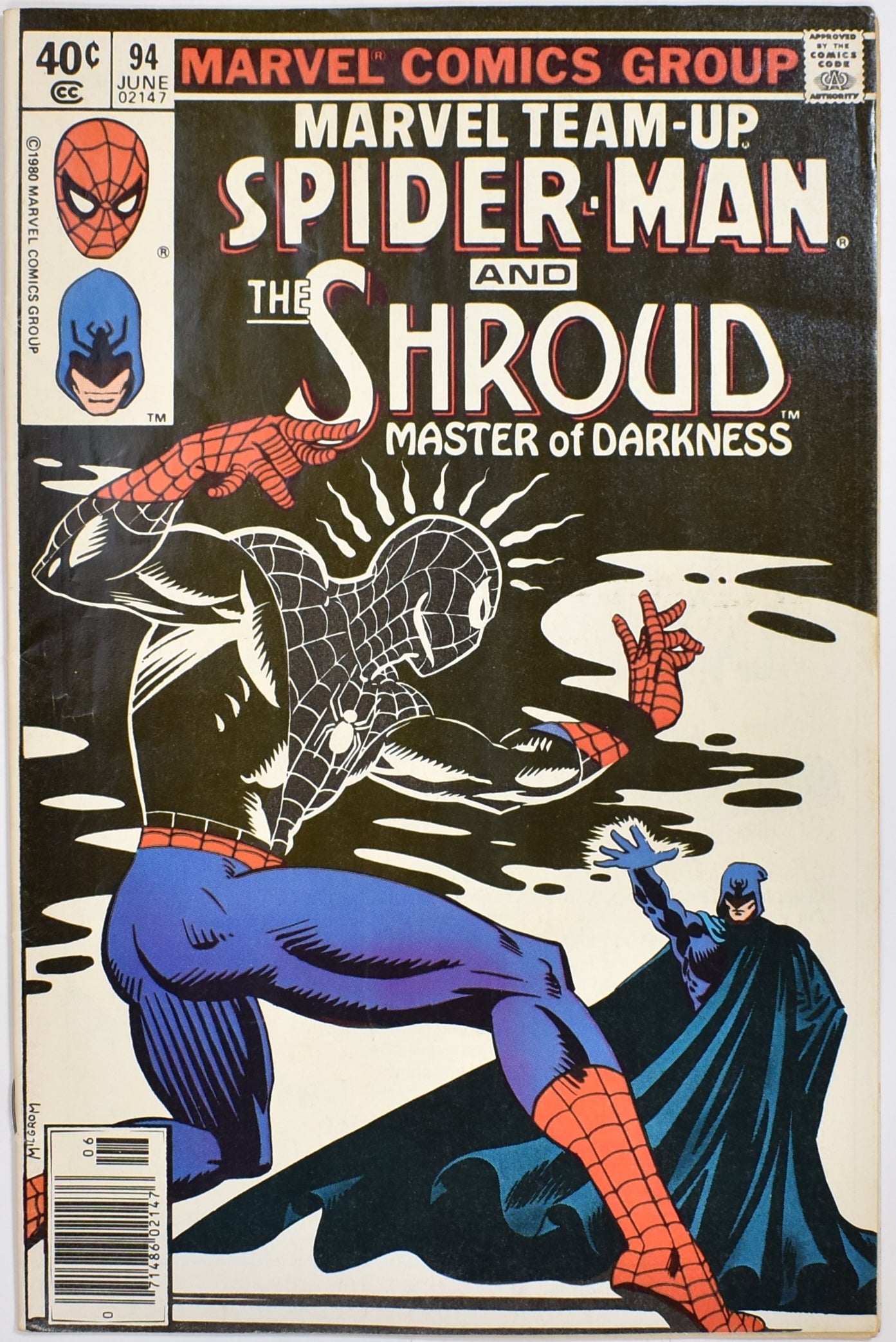 Marvel Team Up Spider Man and the Shroud 94 June Comic Book