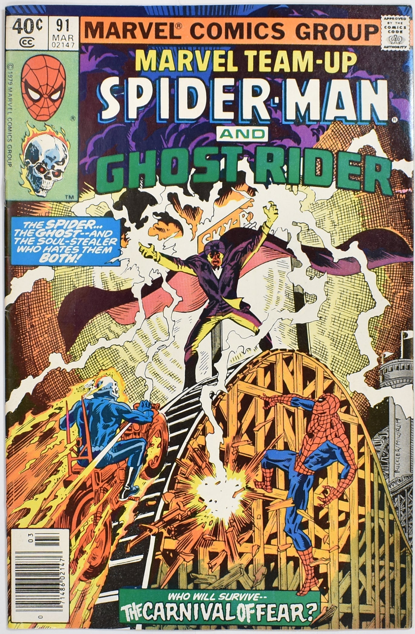 Spider Man and Ghost Rider 91 Mar Marvel Team Up