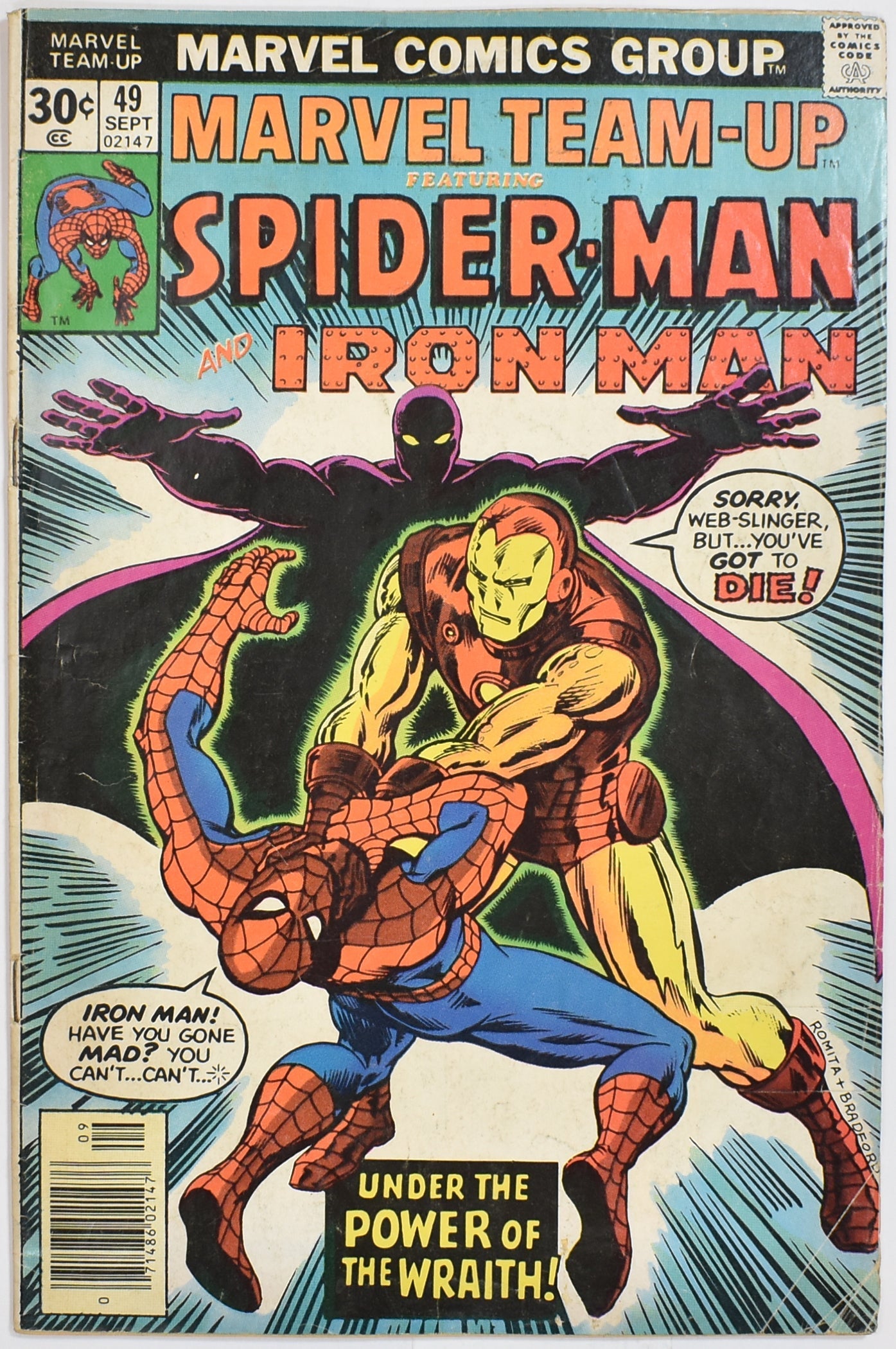 Spider Man and Iron Man Marvel Team Up Marvel Comics 49 Sept US Comic Book