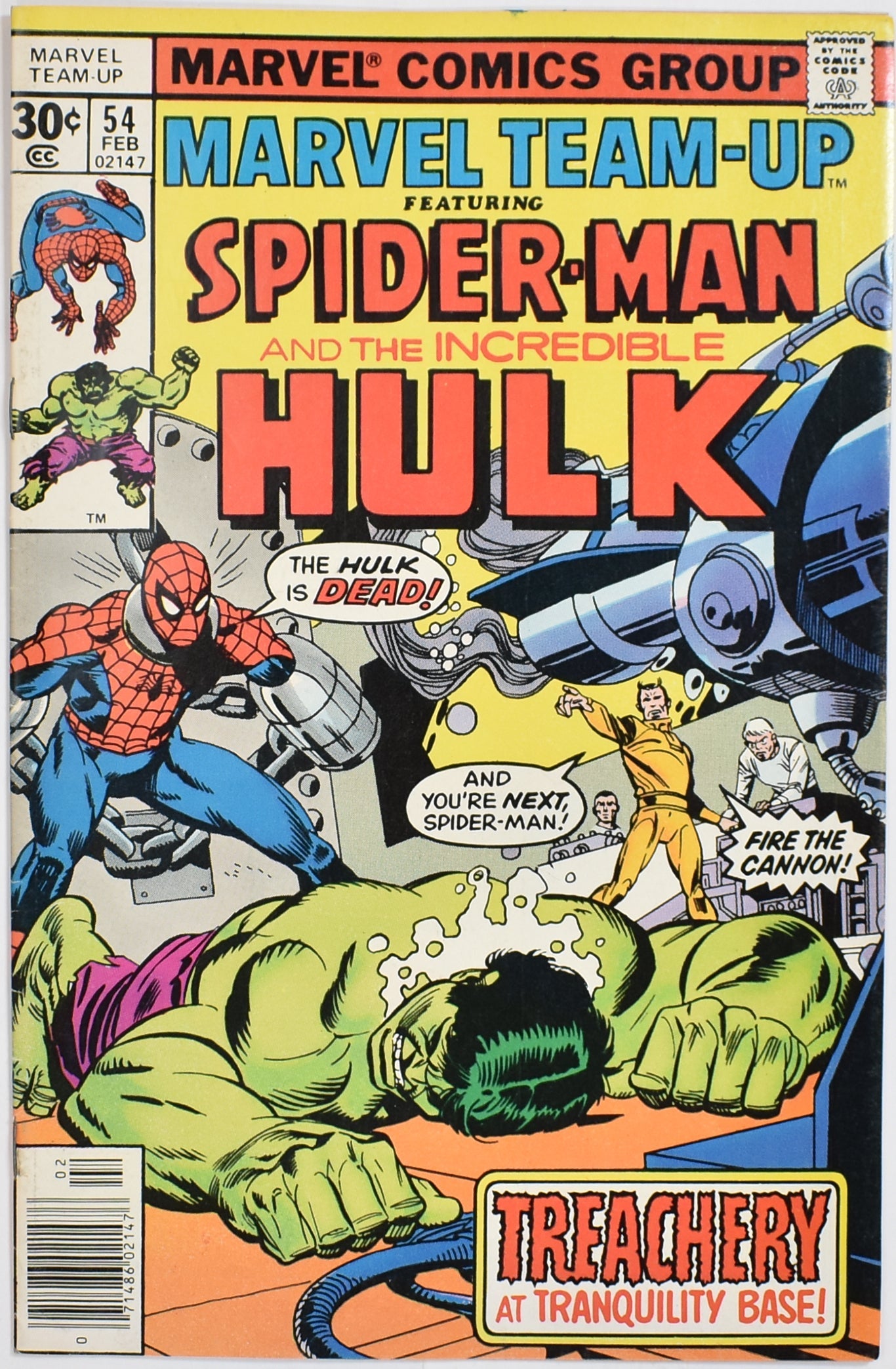 Spider Man and The Incredible Hulk Feb 54 Treachery At Tranquility Base