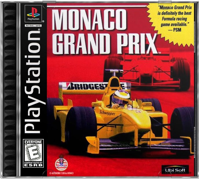 Monaco Grand Prix PS1 Sony Playstation 1 Used Video Game