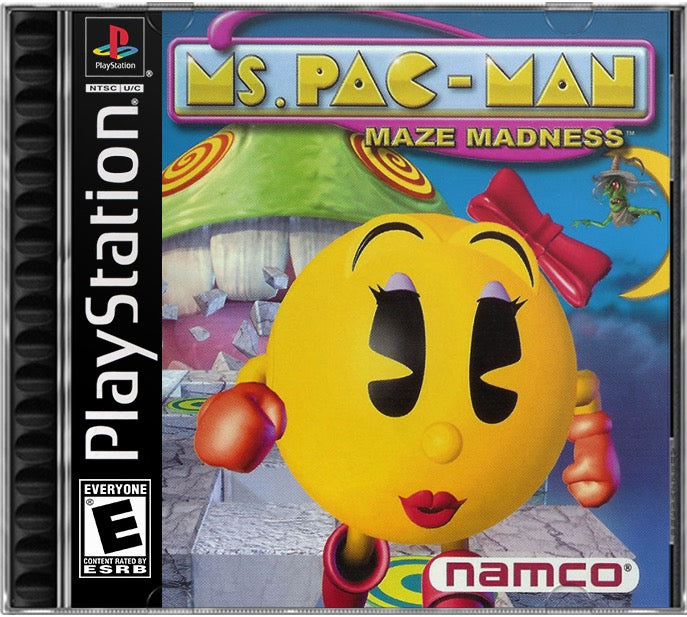 Ms. Pac-Man Maze Madness PS1 Sony Playstation 1 Used Video Game