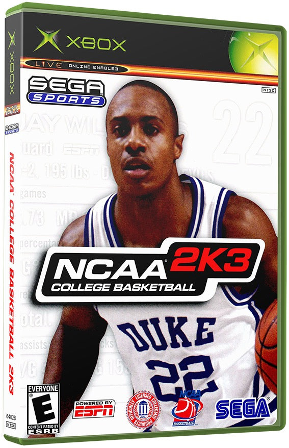 NCAA College Basketball 2K3 Used Microsoft XBOX Original Video Game