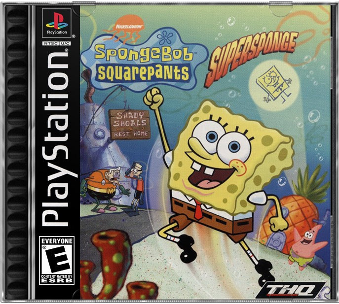 Nickelodeon SpongeBob SquarePants - SuperSponge PS1 Sony Playstation 1 Used Video Game