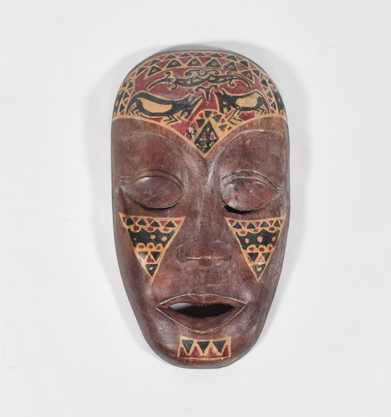 Tiki Mask Used Wood Decor Custom Hand Made