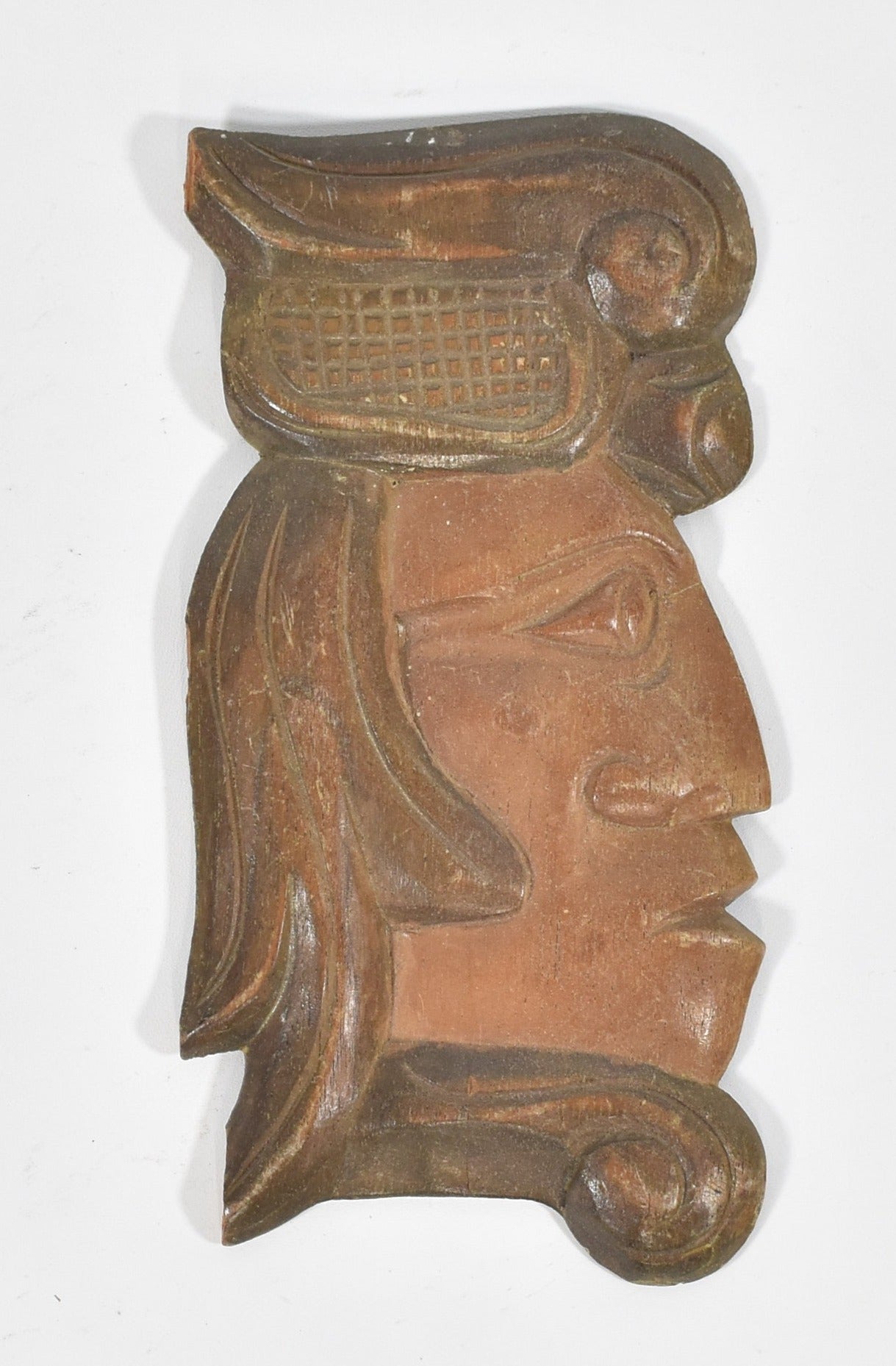 Hand Carved Wood INKA Face