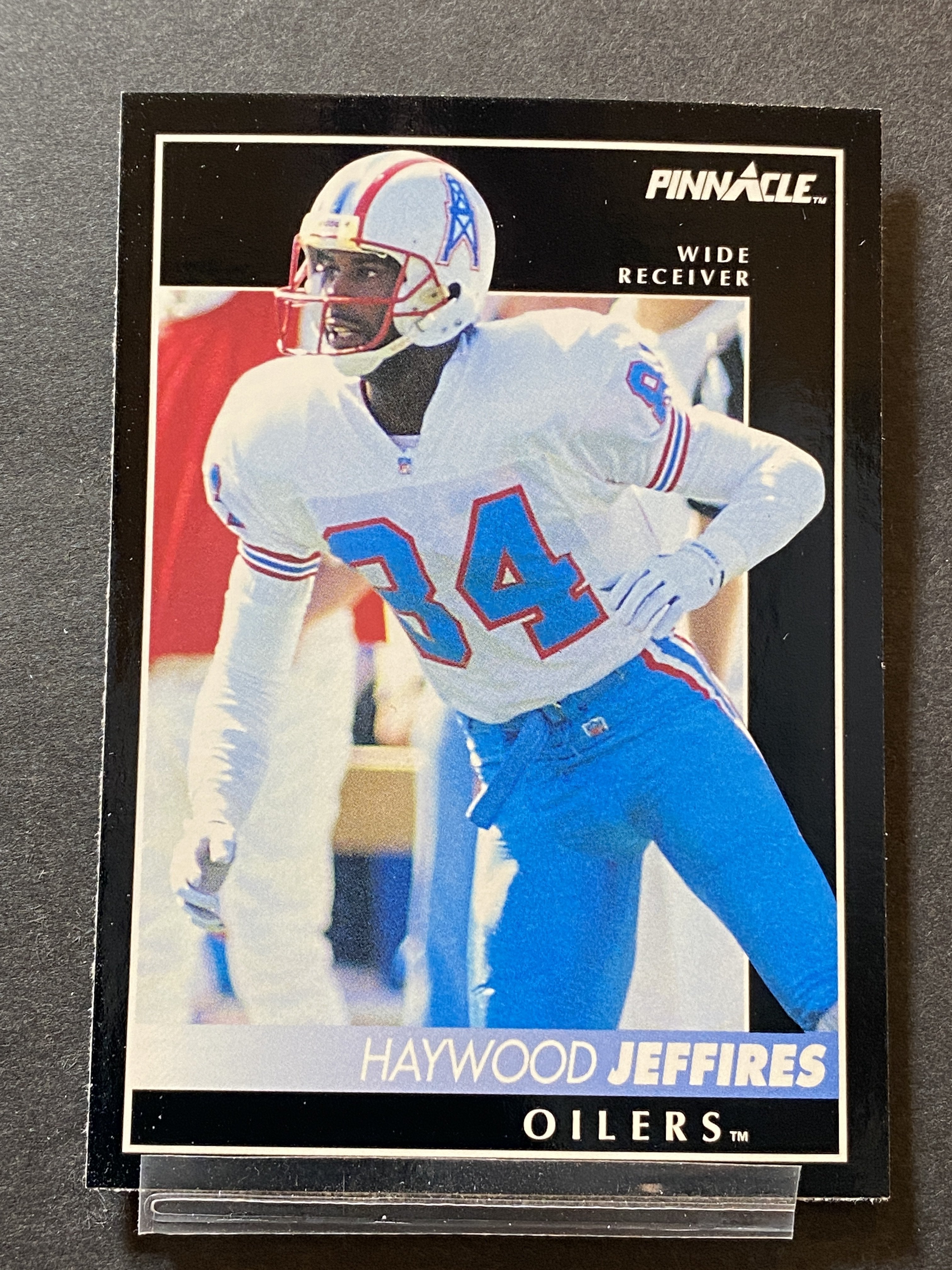 Haywood Jeffires Pinnacle Football Card Houston Oilers