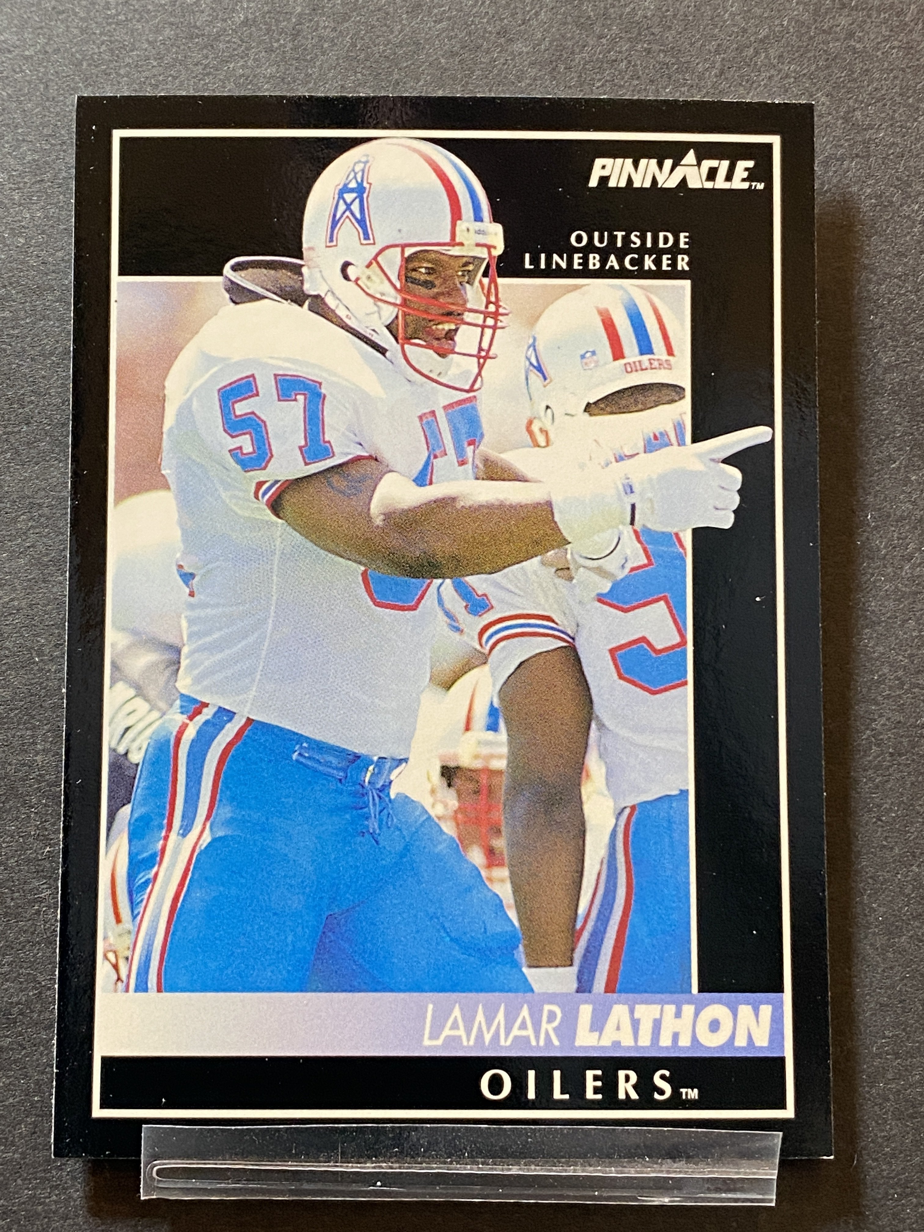 Lamar Lathon Pinnacle Football Card Houston Oilers