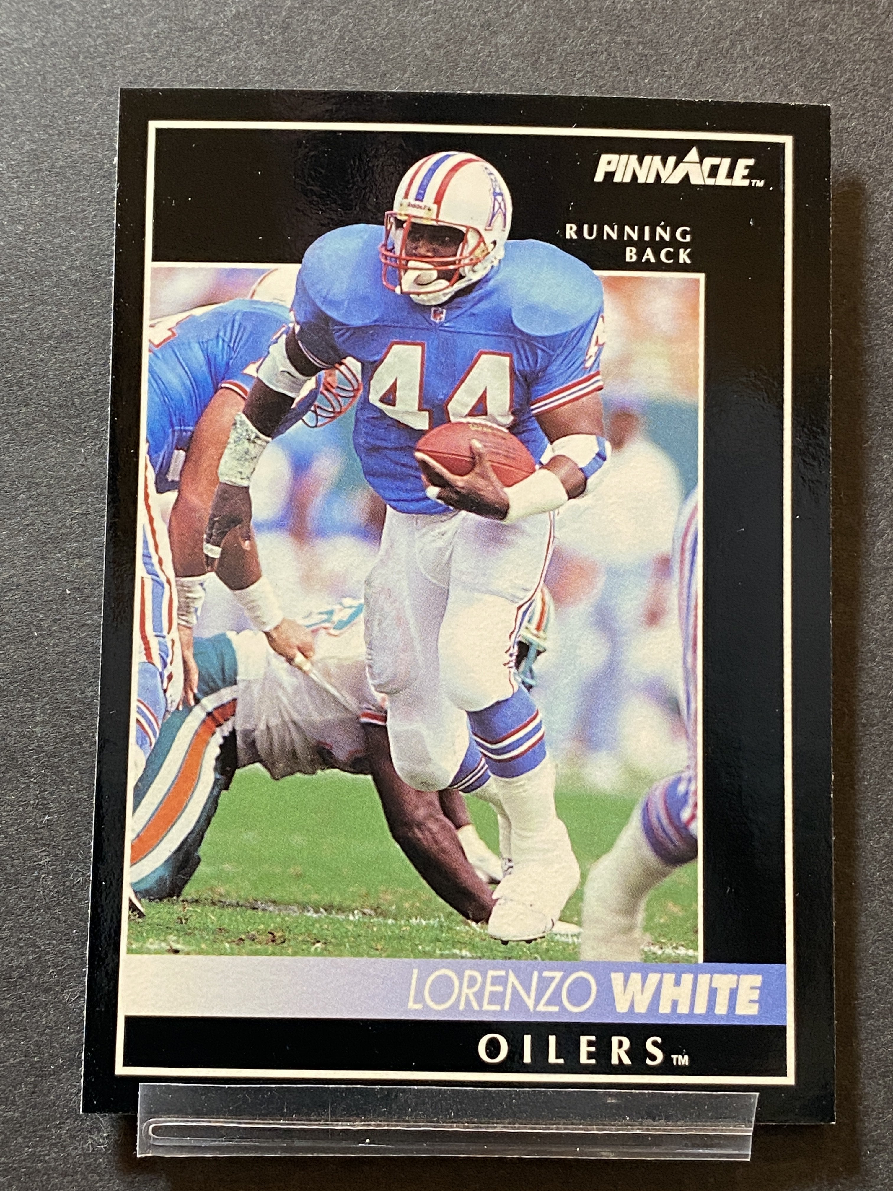 Lorenzo White Pinnacle Football Card Houston Oilers