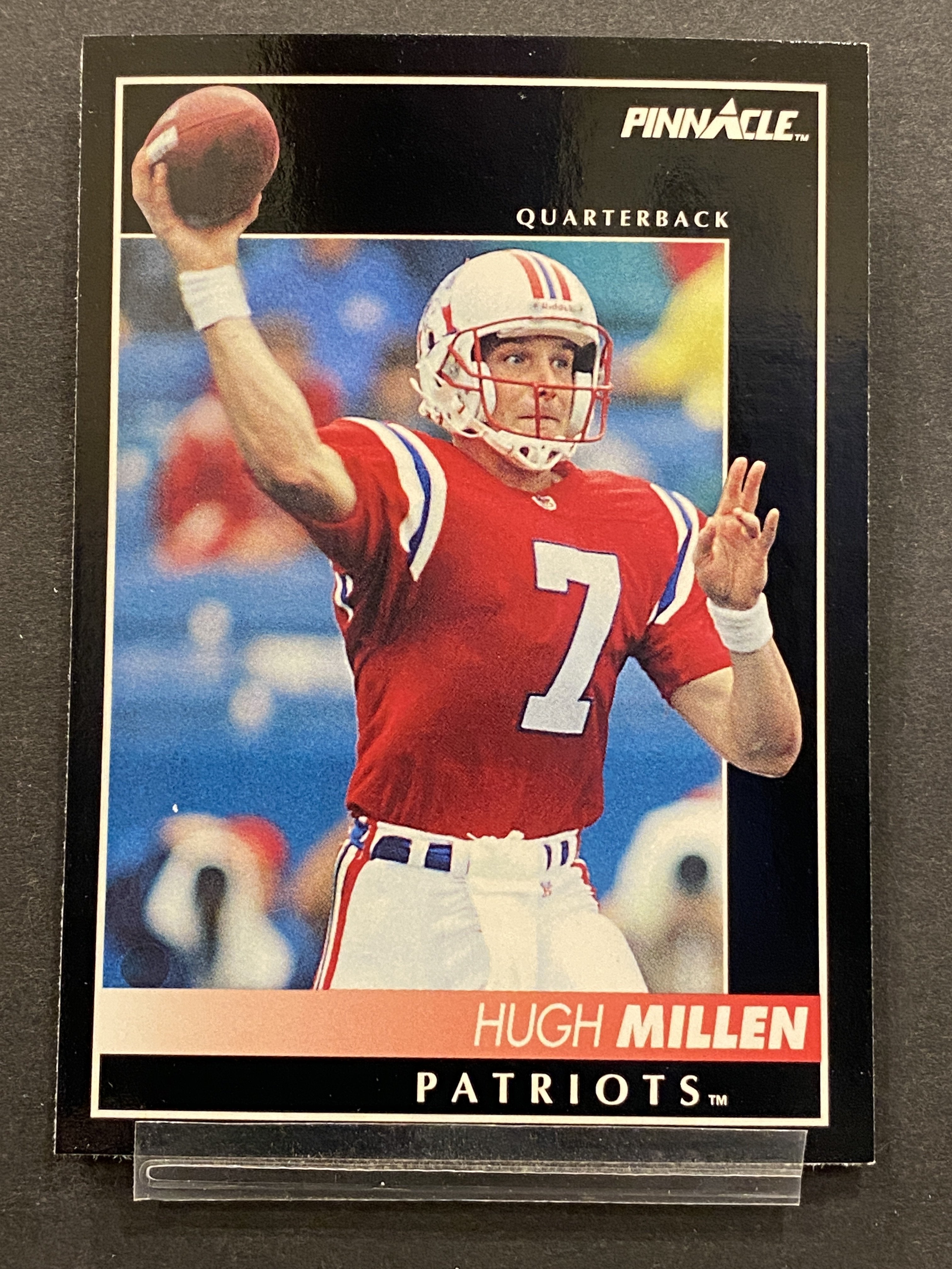 Hugh Millen Pinnacle Football Card New England Patriots