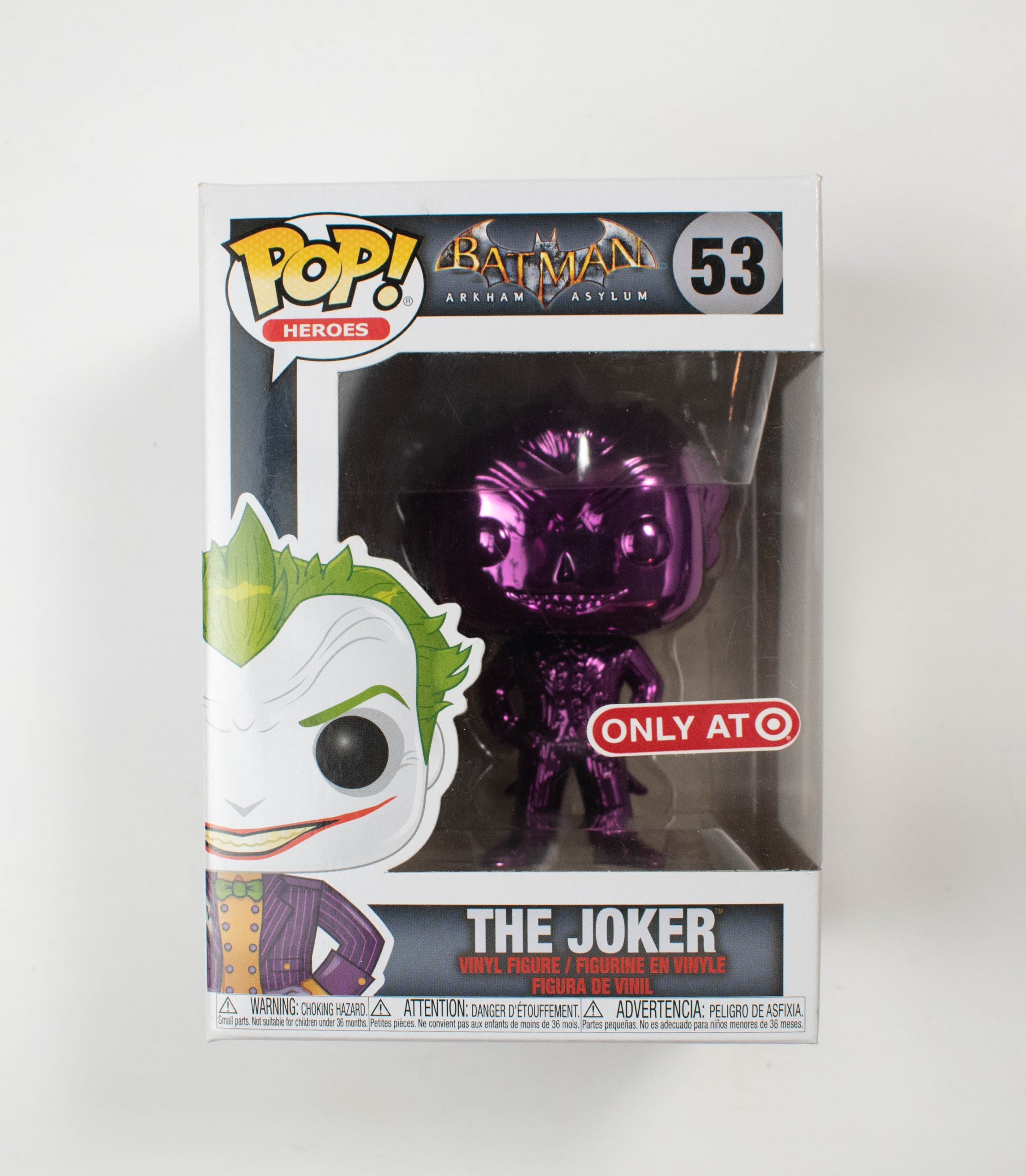 Funko Pop! The Joker Batman Arkham Asylum Purple Chrome Target Exclusive #53