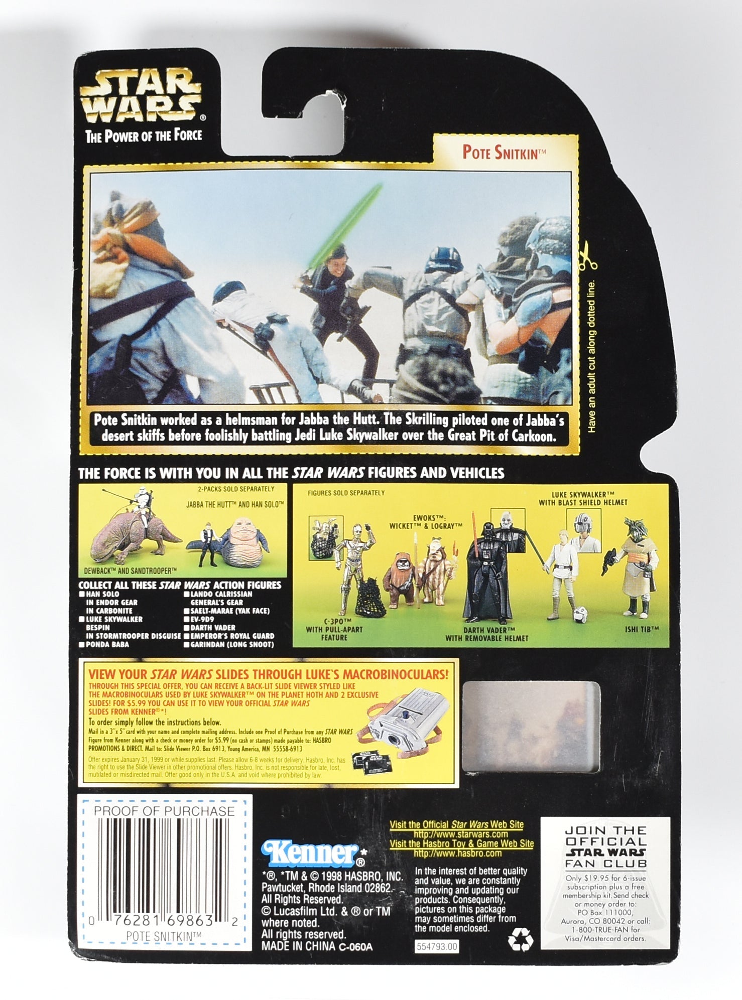 Star Wars Power of the Force Freeze Frame Pote Snitkin Action Figure
