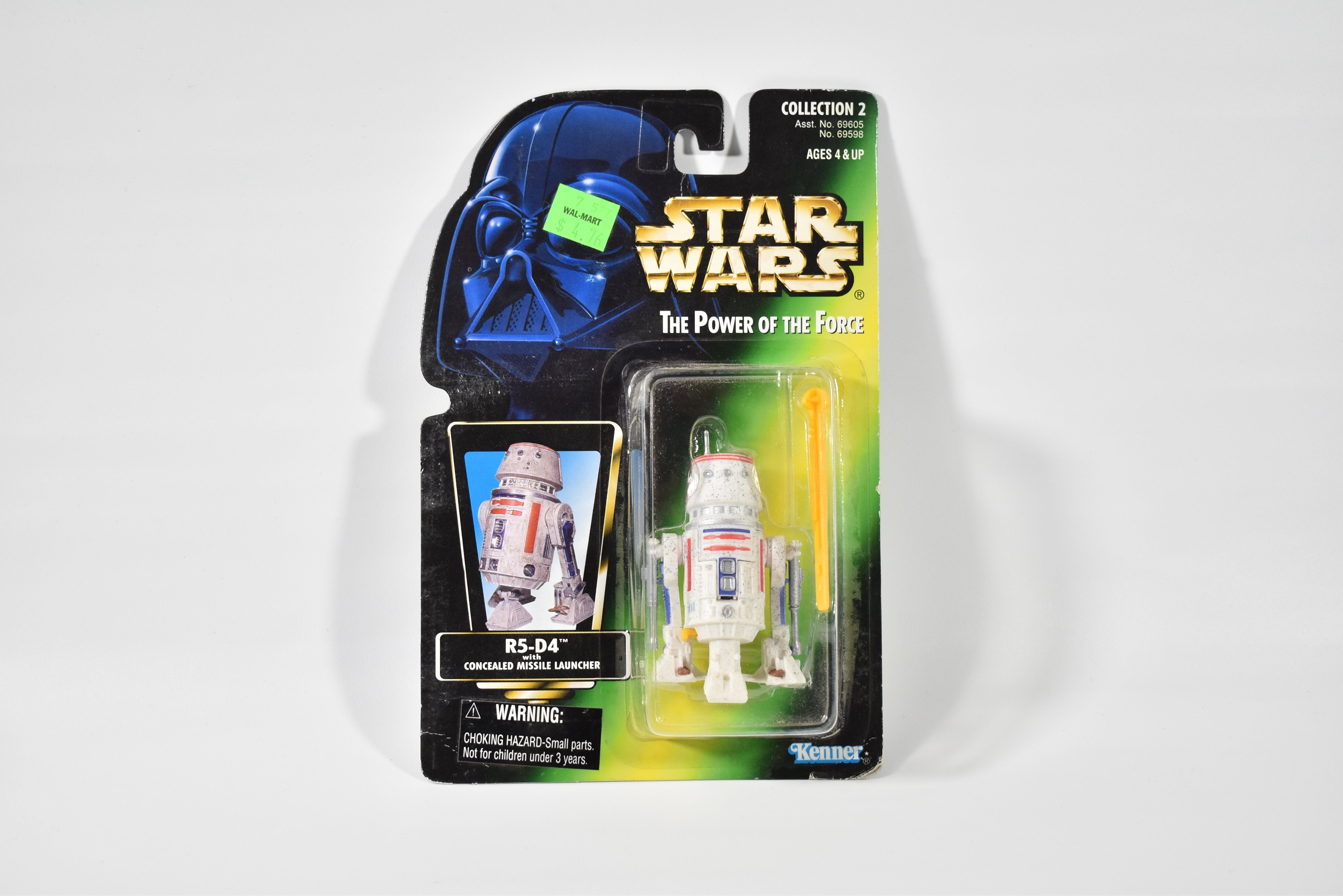 Star Wars Power of the Force Green Card R5-D4 Kenner 1996