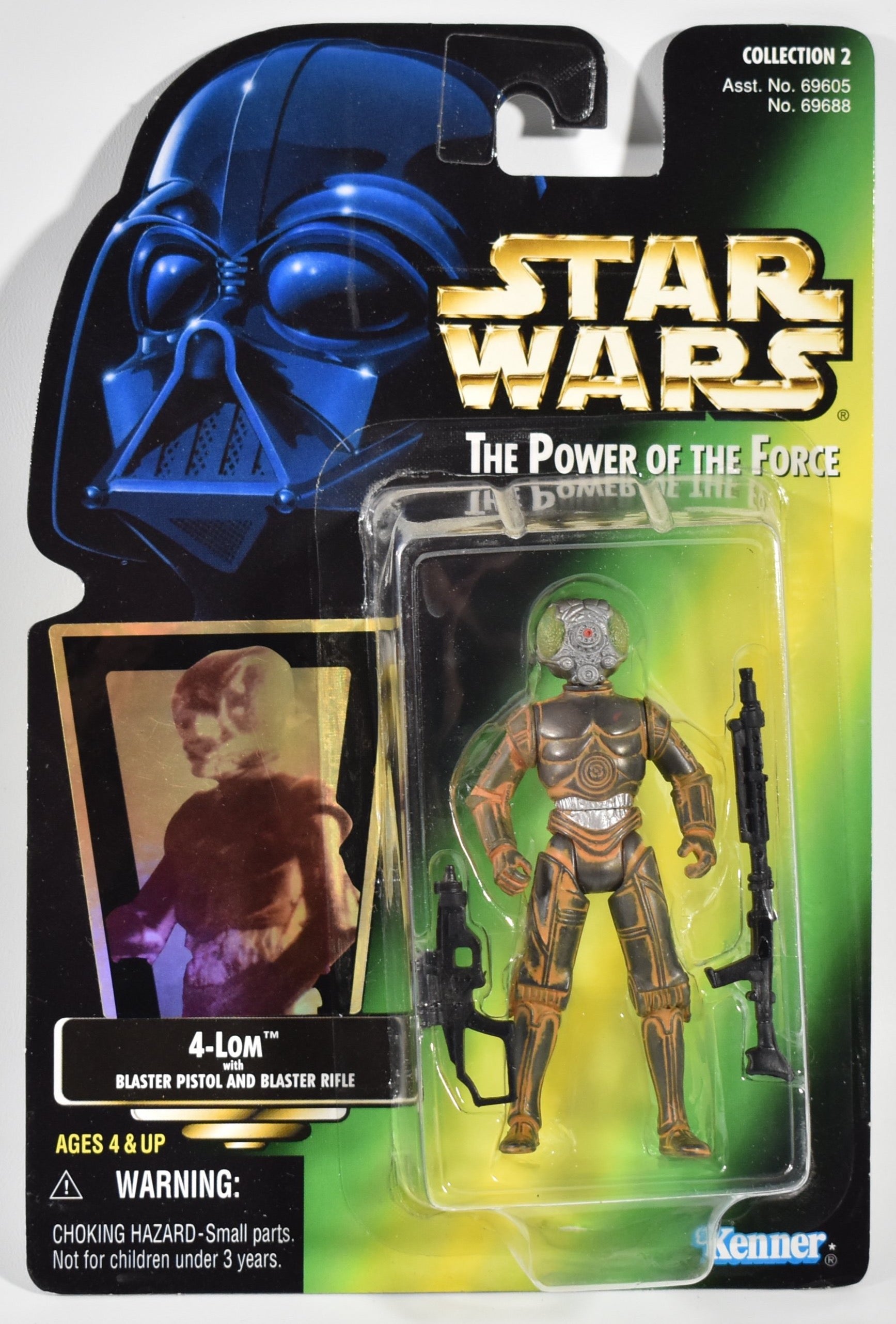 Star Wars Power of the force Green Card 4- Lom 1997 Kenner