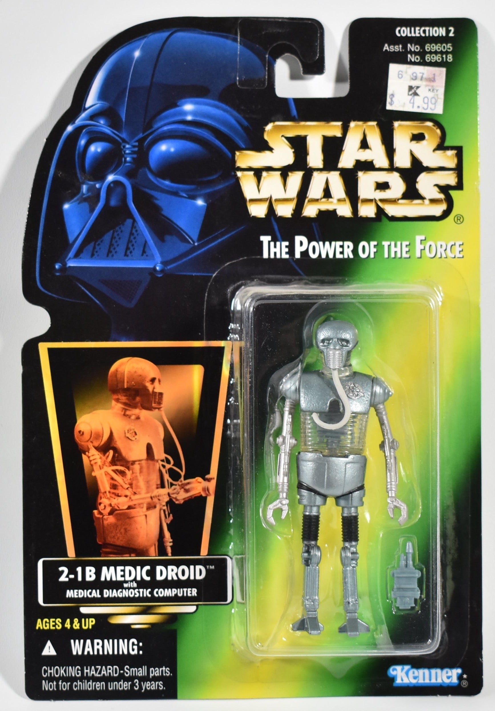 Star Wars Power of the force Green Card 2-1B Medic Droid Kenner 1996