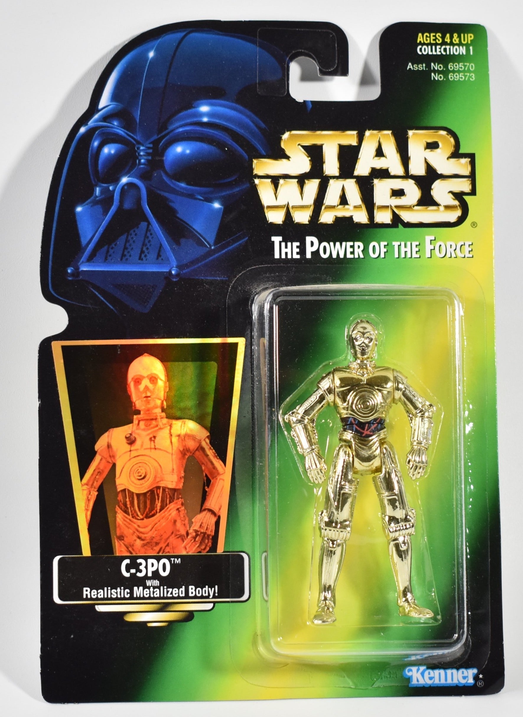 Star Wars Power of the Force Green Card C-3PO Kenner 1996