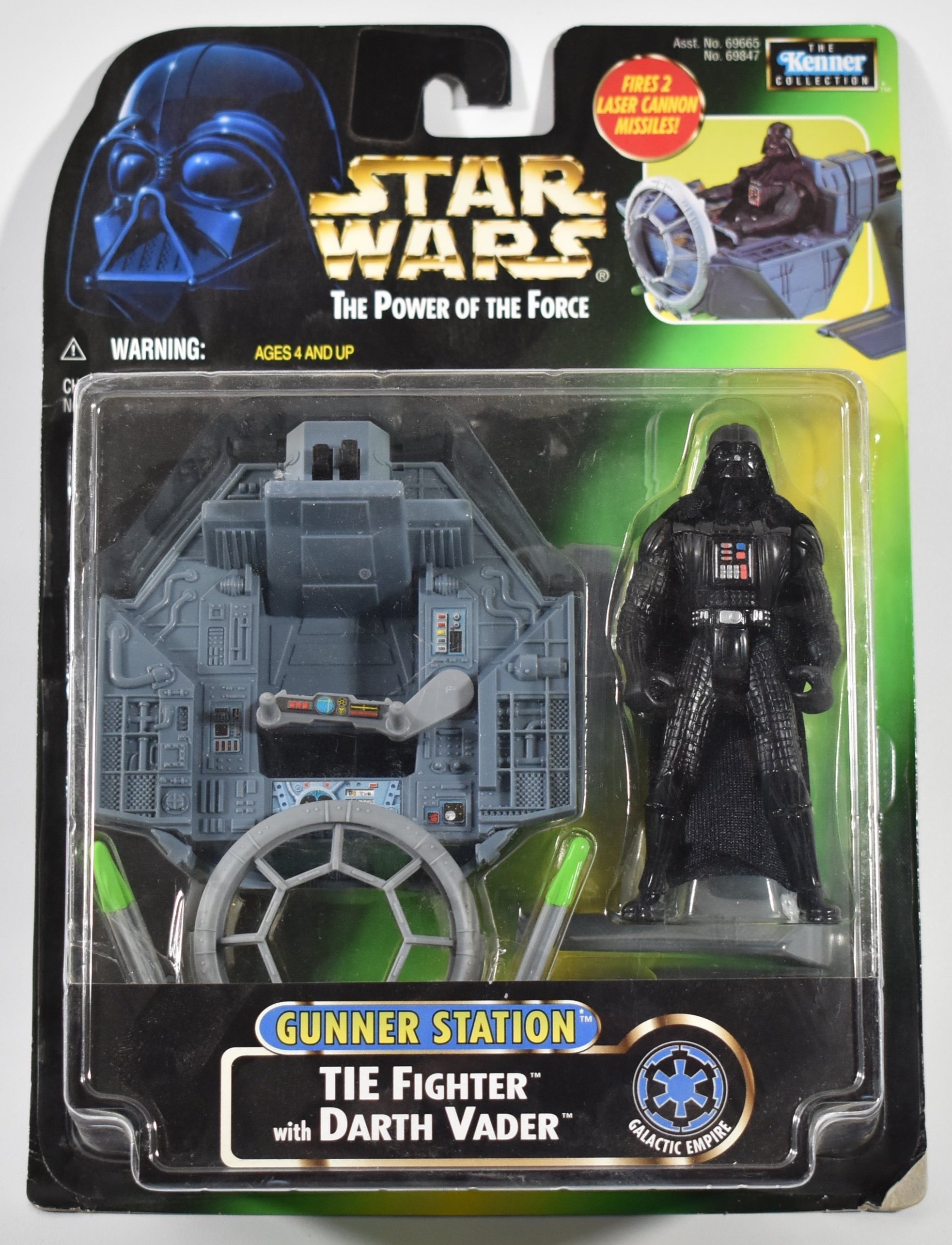 Power of the force Gunner Station Tie Fighter with Darth Vader 1998