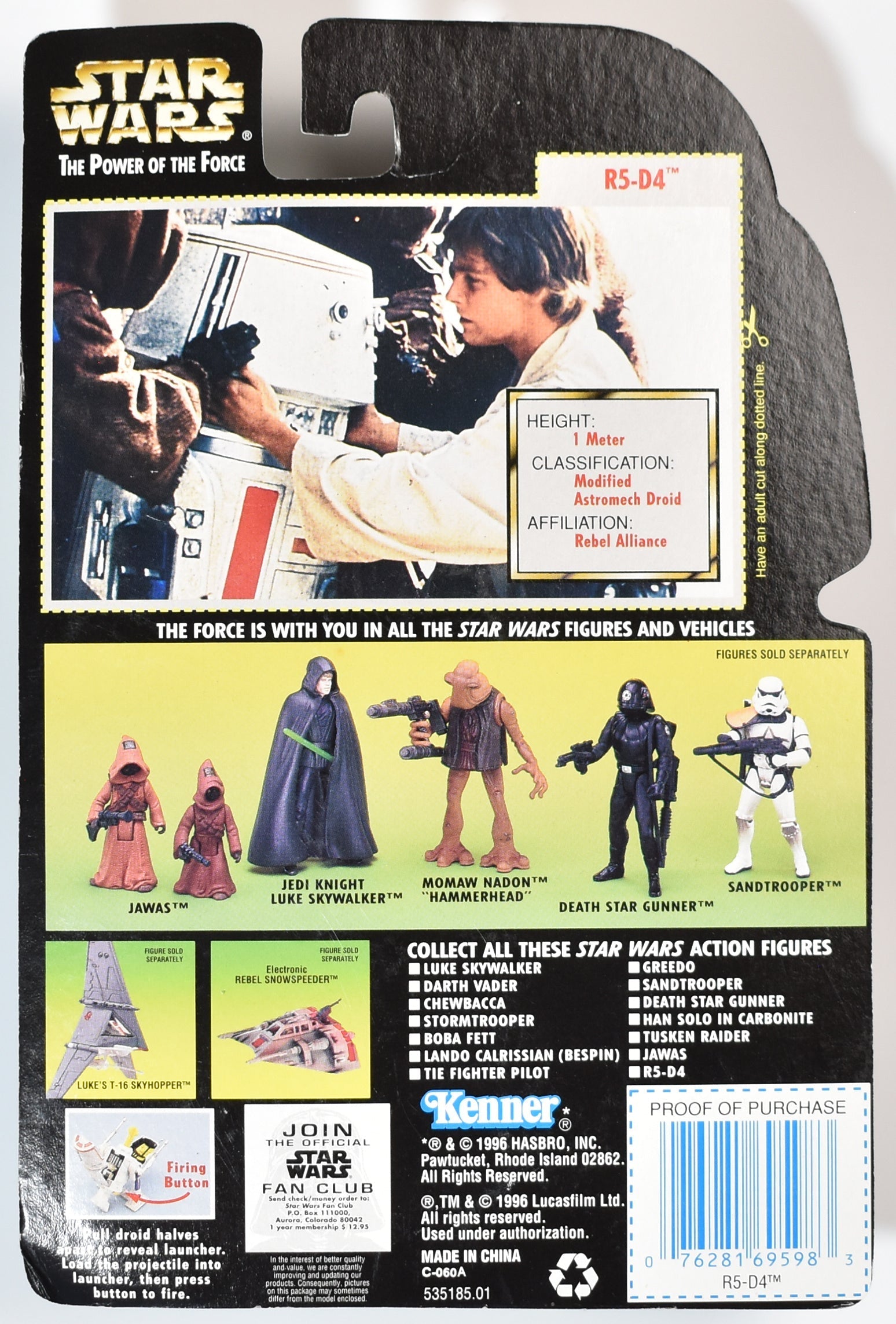 Star Wars Power of the Force Green Card R5-D4 Holo