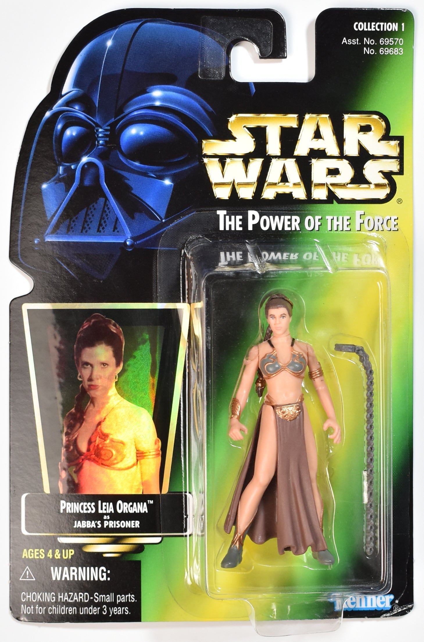 Star Wars Power of the force Green Card Princess Leia Jabba’s Prisoner