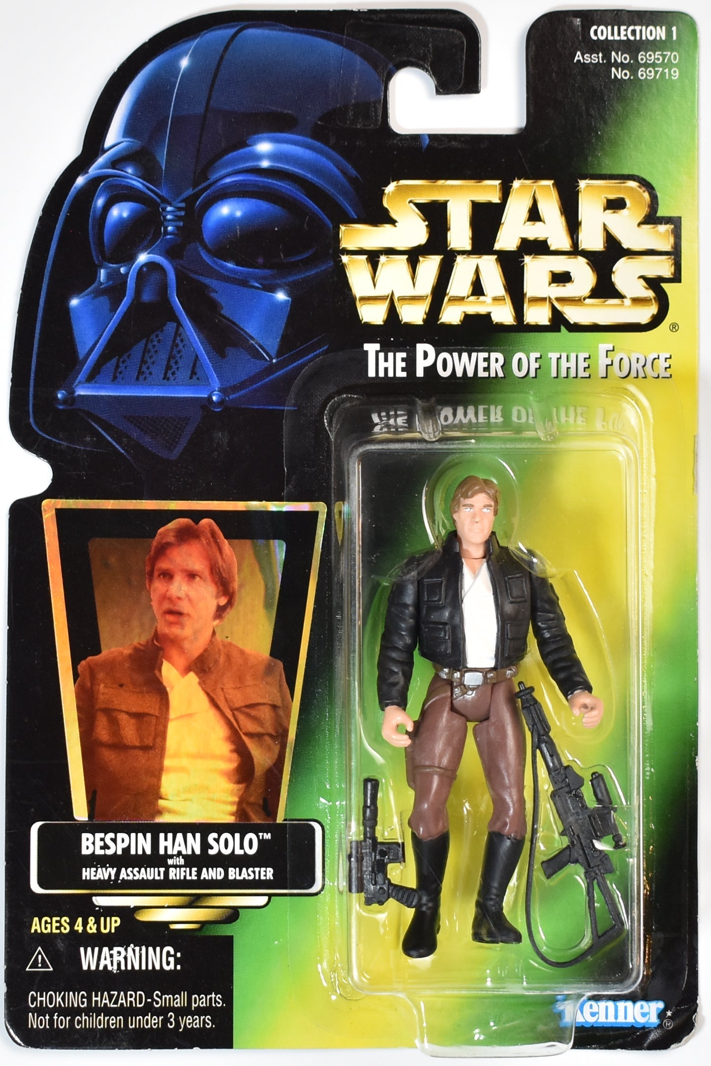 Star Wars Power of the Force Green Card Han Solo Bespin Gear Kenner 1996