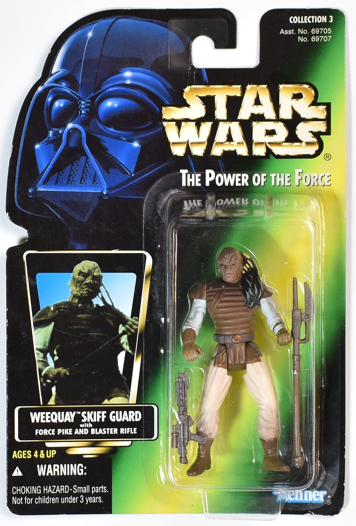 Star Wars Power of the force Green Card Weequay Skiff Guard 1996 Kenner JAPAN