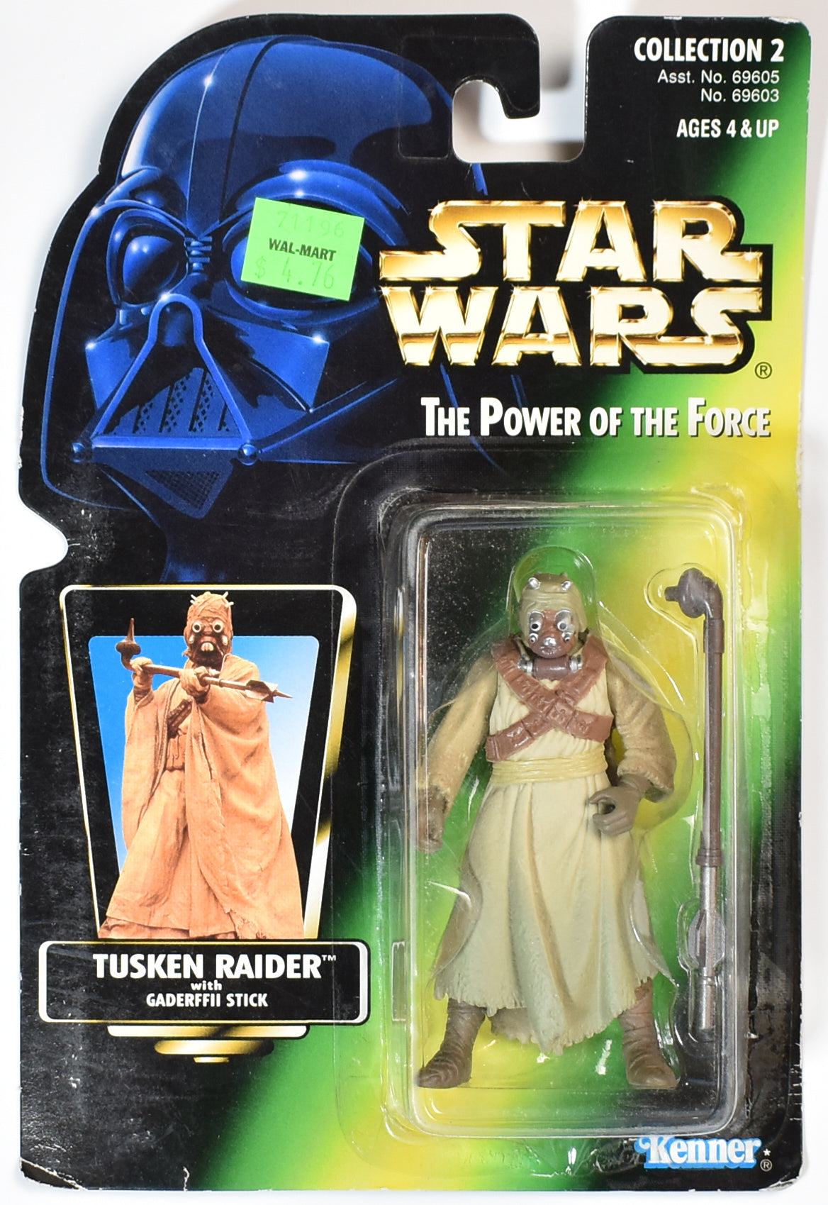 Star Wars Power of the Force Green Card Tusken Raider Kenner 1995