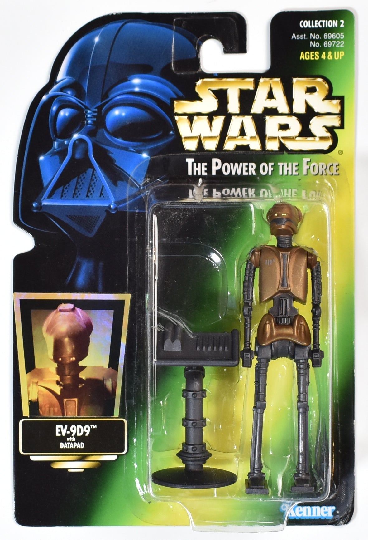 Star Wars Power of the force Green Card Ev-9D9 Data Pad