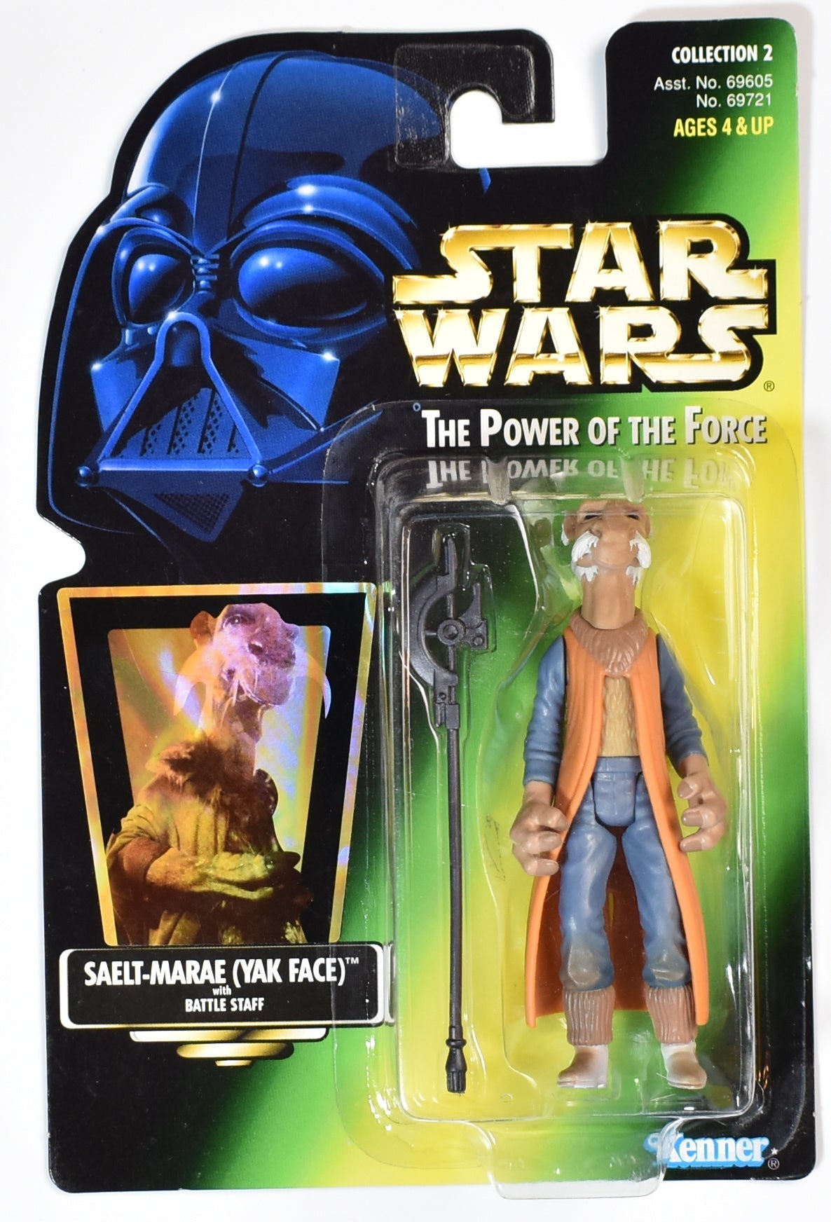 Star Wars Power of the Force Green Card Saelt Marae Yak-Face 1997 Kenner