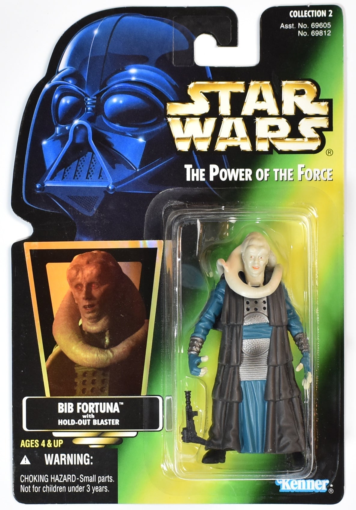 Star Wars Power of the force Green Card Bib Fortuna Kenner 1996
