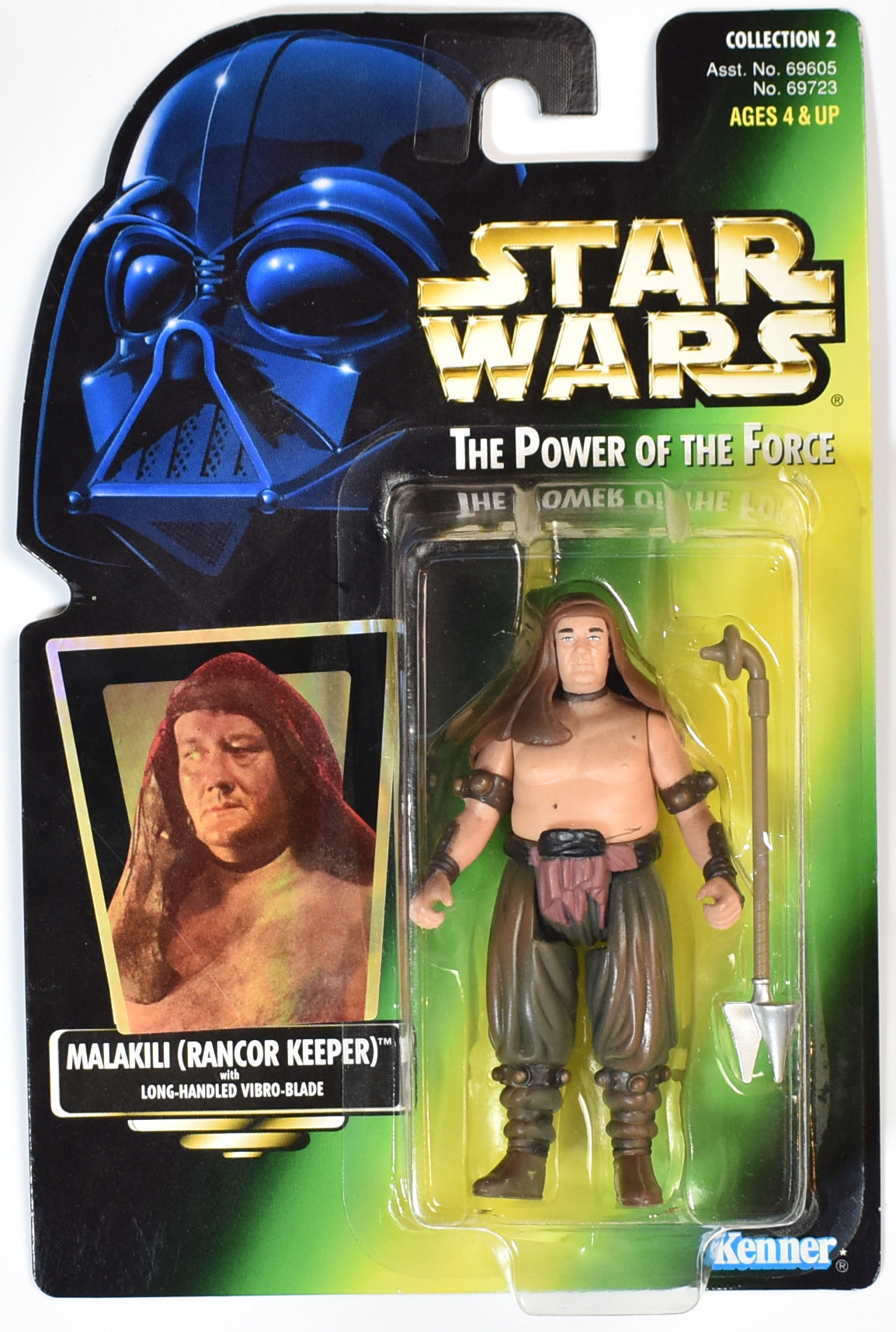Star Wars Power of the Force Green Card Malakili Rancor Keeper 1997 Kenner