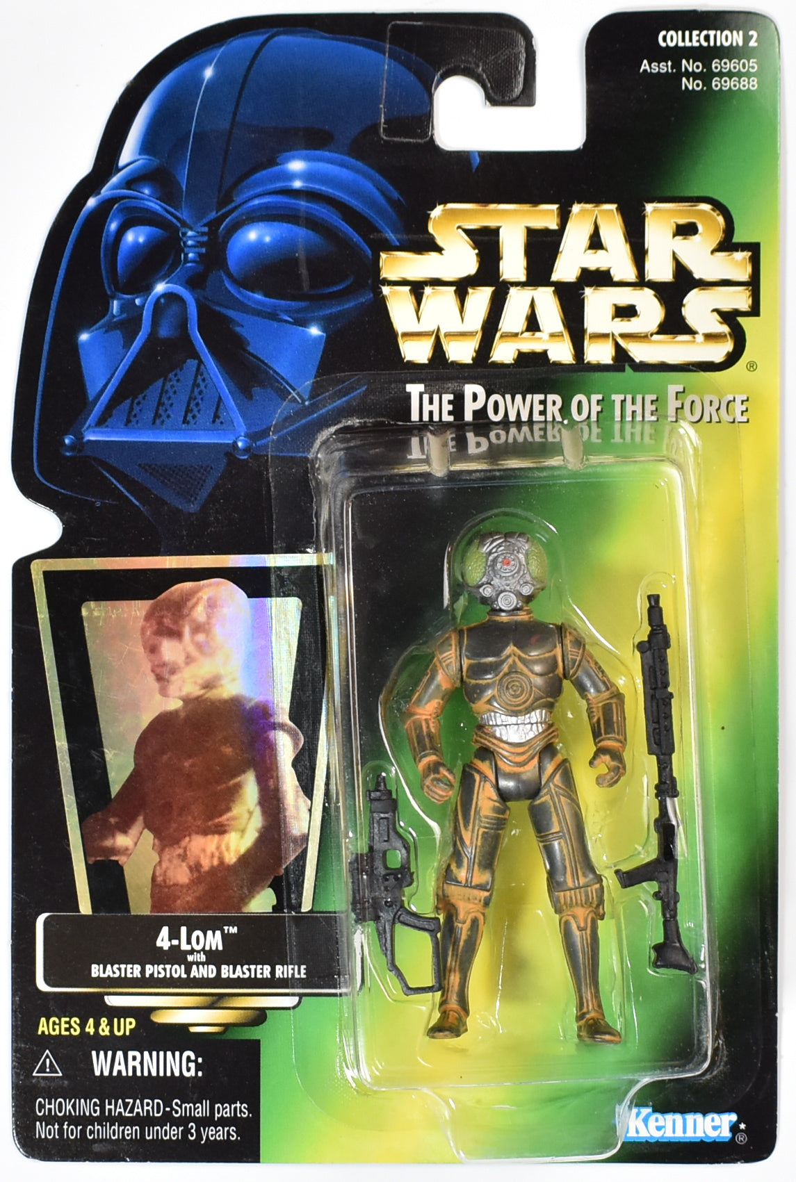 Star Wars Power of the force Green Card 4- Lom 1997 Kenner