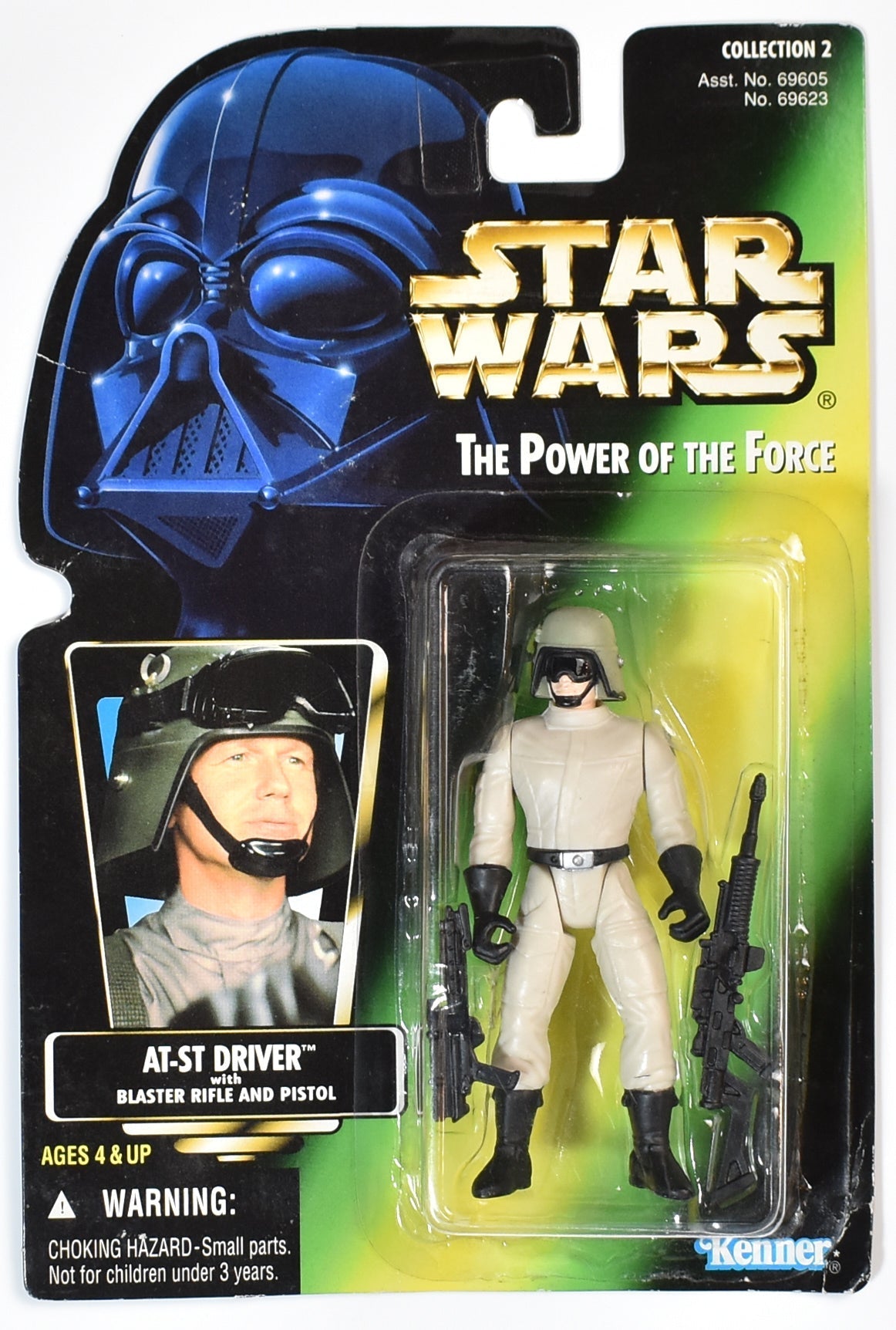 Star Wars Power of the force Green Card At-St Driver 1996 Kenner Asian Variant