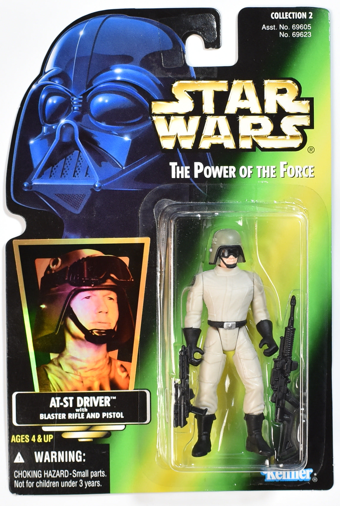 Star Wars Power of the force Green Card At-ST Driver 1996 Kenner Action Figure