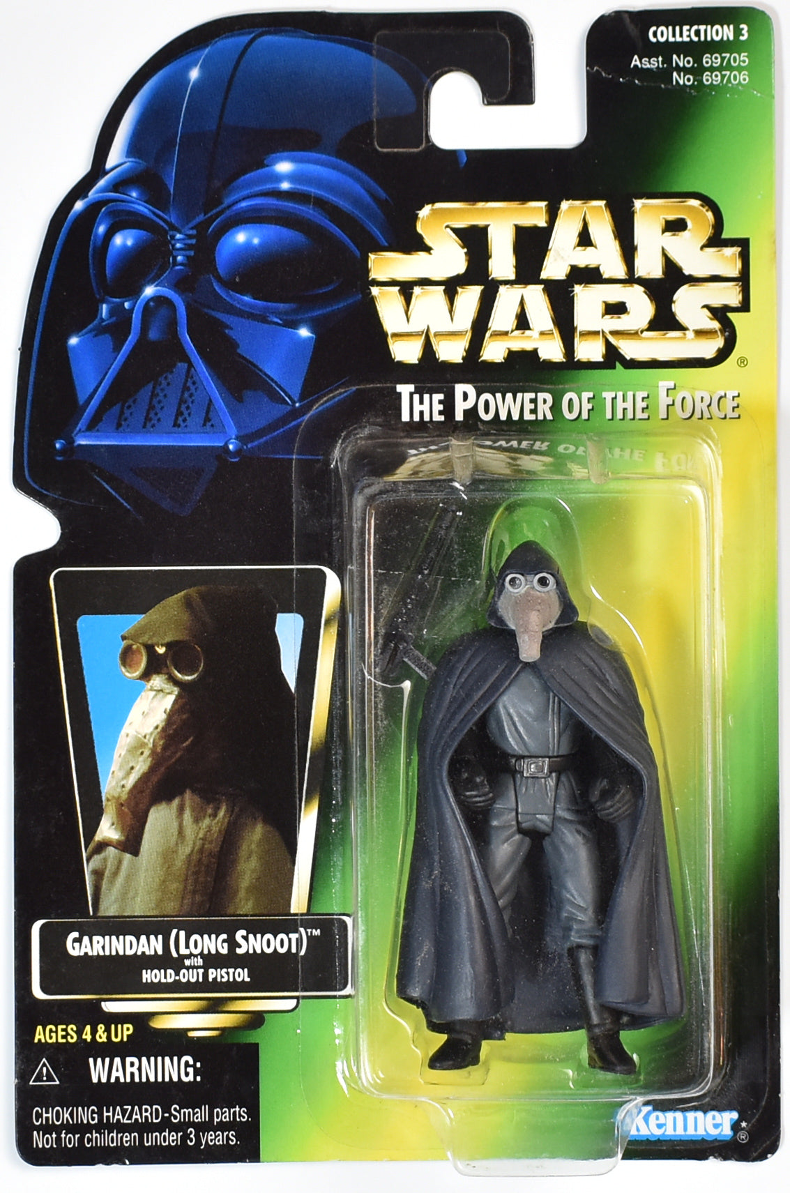 Star Wars Power of the force Green Card Garindan Long Snoot JAPAN