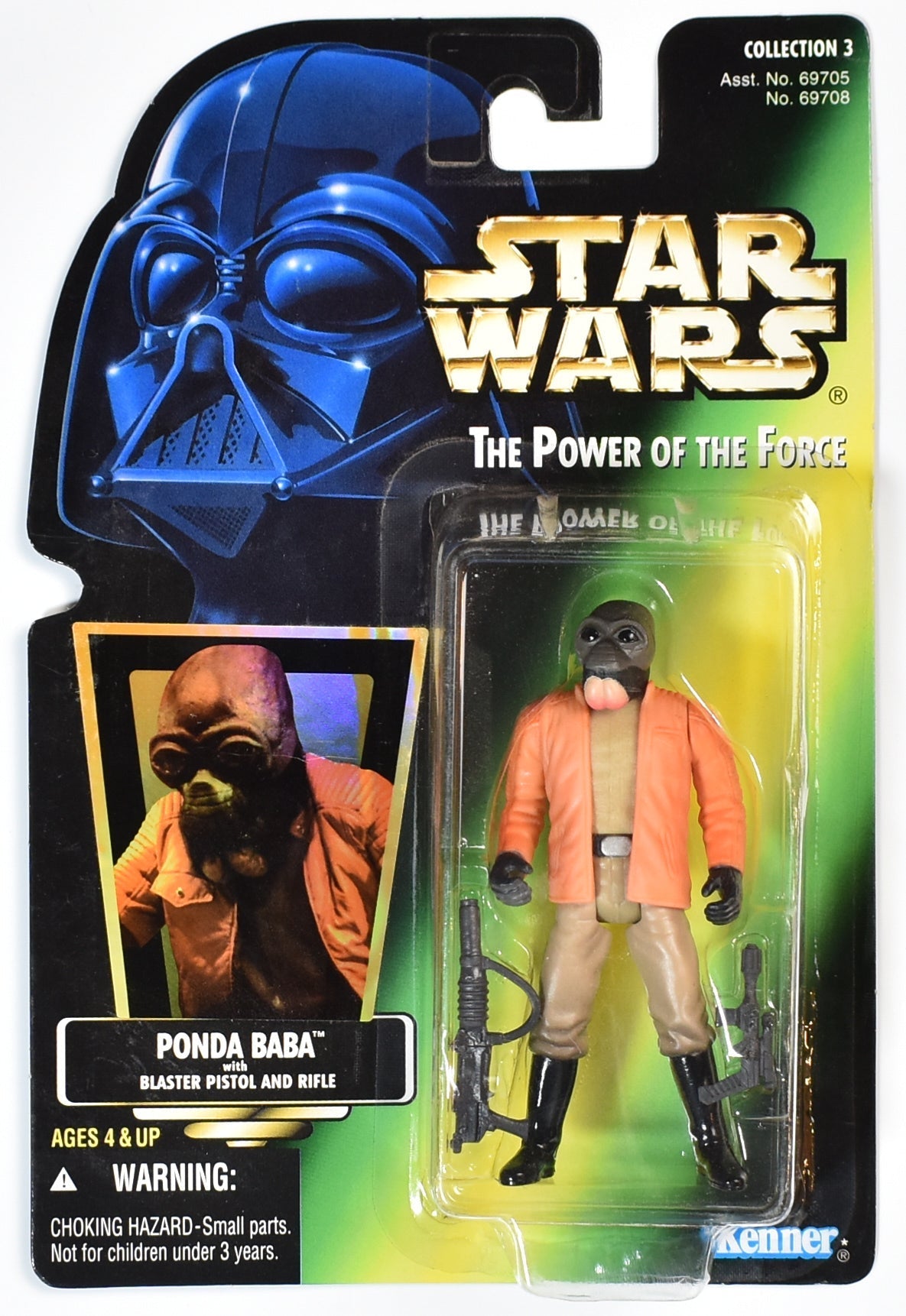 Star Wars Power of the force Green Card Ponda Baba 1996 Kenner