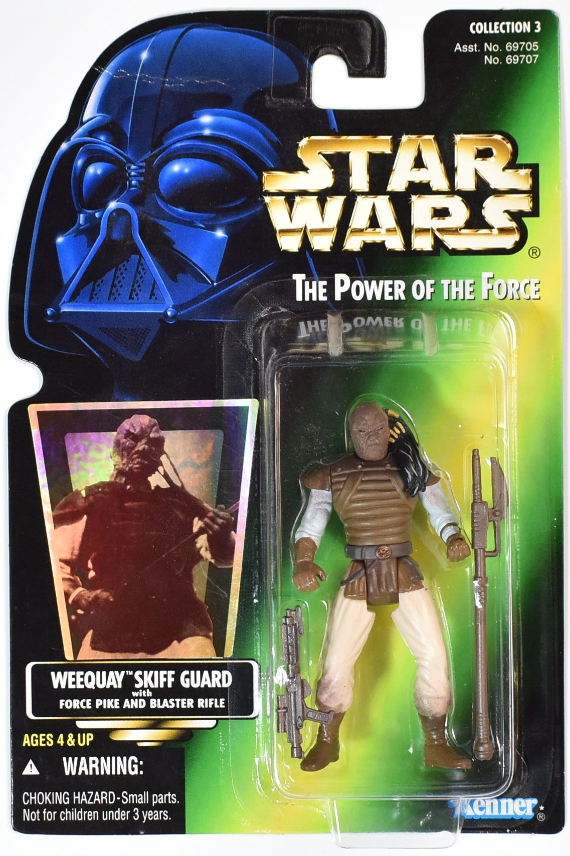 Star Wars Power of the Force Green Card Weequay Skiff Guard Kenner 1996 Action F