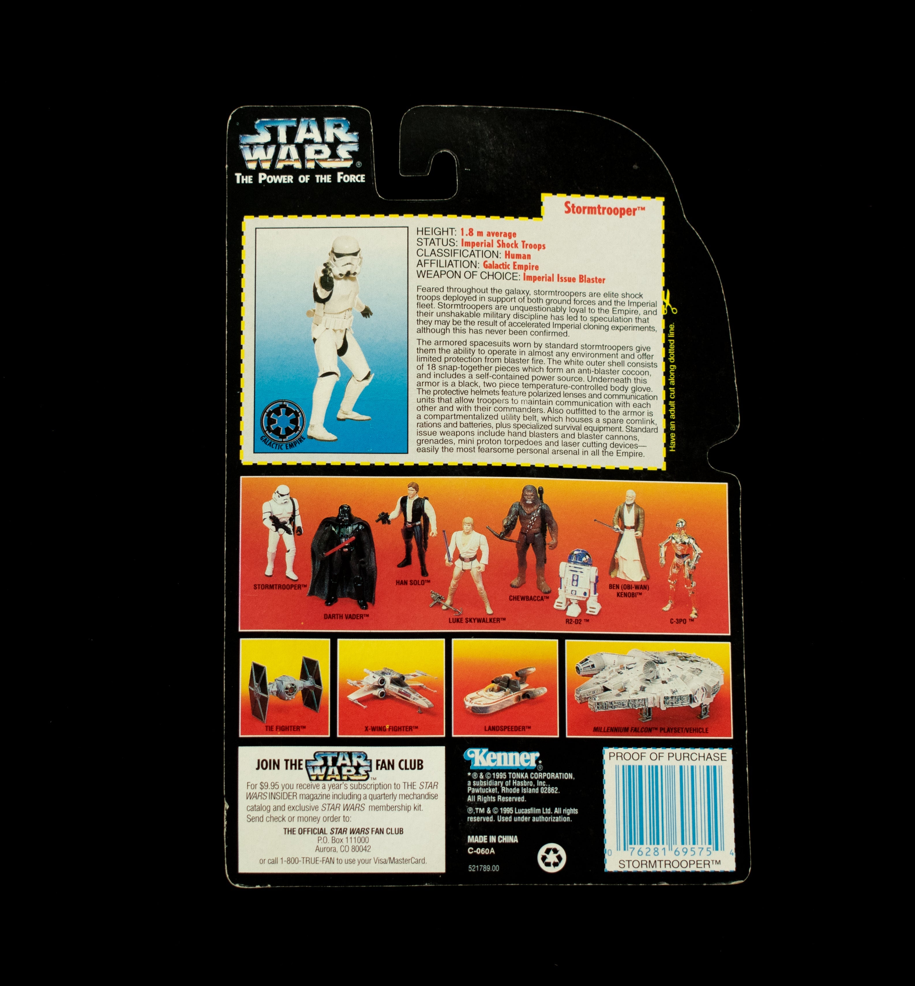 Star Wars Power Of the Force Orange Card Stormtrooper Blaster Rifle & Heavy Infa